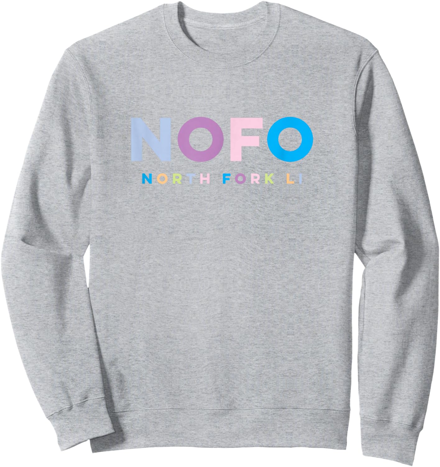 NOFO North Fork Long Island Colorful Vacation Sweatshirt - Sweatshirt | Ash