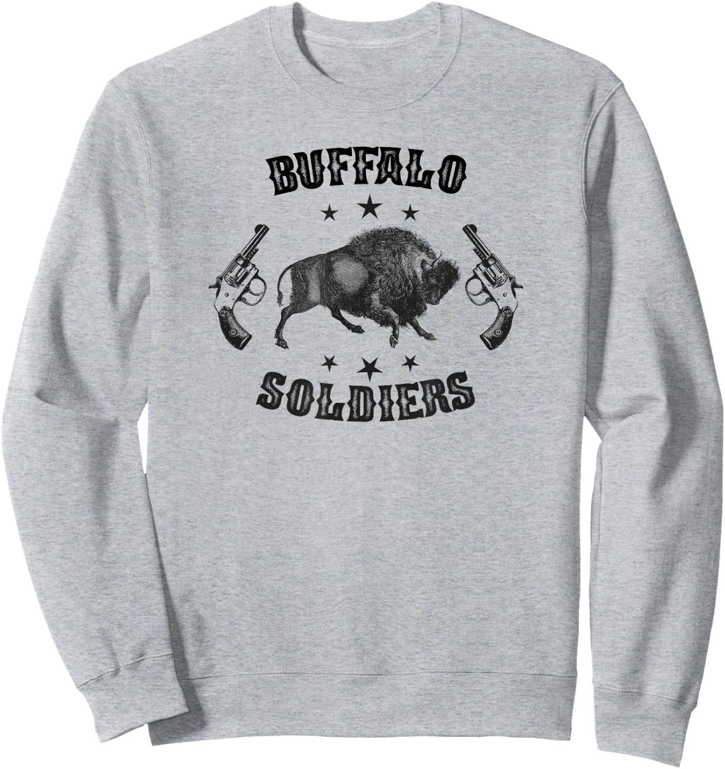 Buffalo Soldiers 9th and 10th Cavalry African American Heros Sweatshirt - Sweatshirt | Ash