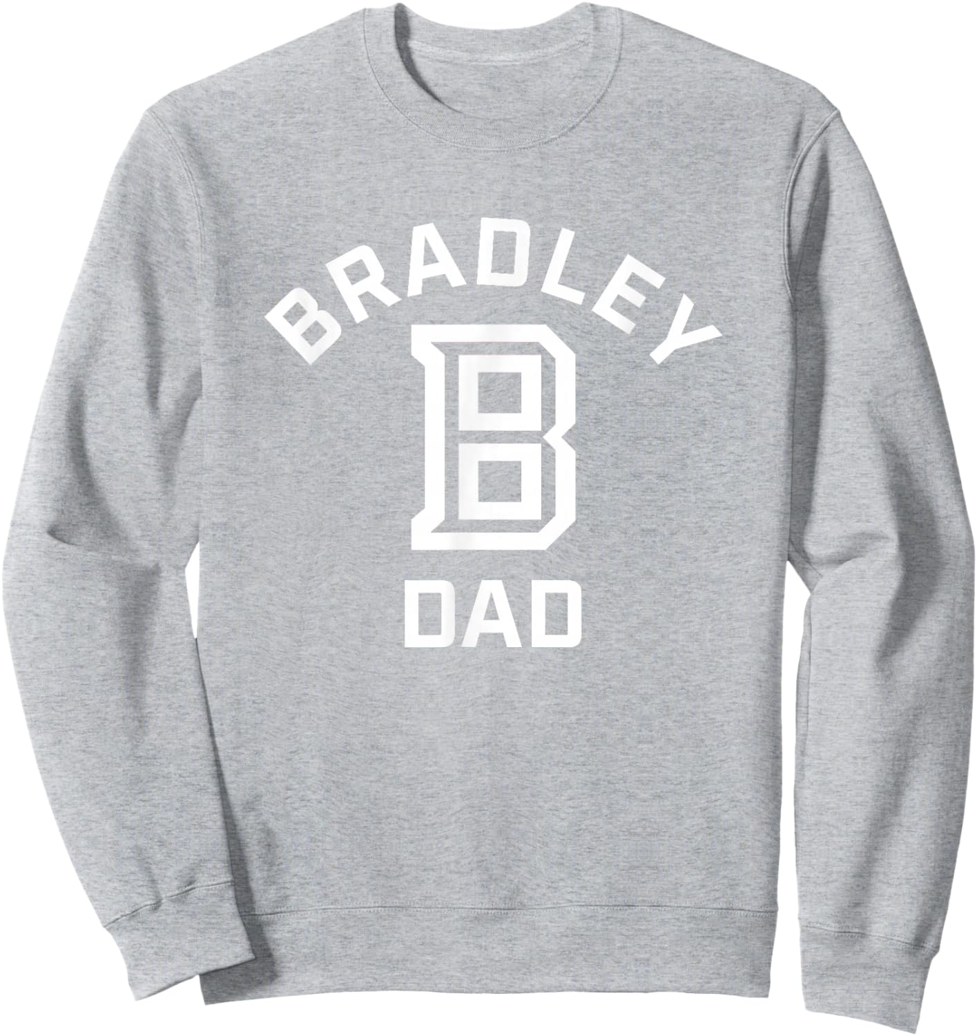 Bradley University Braves Arched Dad Sweatshirt - Sweatshirt | Ash