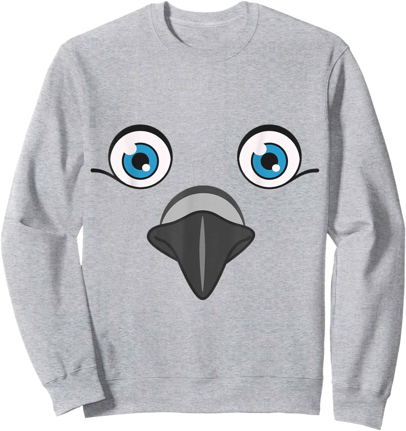 Funny Dove Animal Face Lazy Halloween Costume Sweatshirt - Sweatshirt | Ash