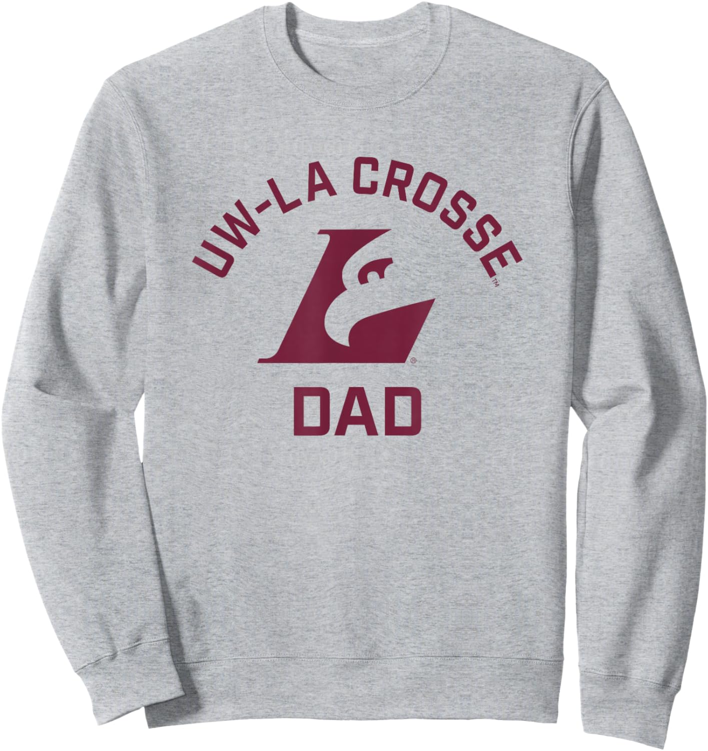University of Wisconsin-La Crosse Eagles Arched Dad Sweatshirt - Sweatshirt | Ash