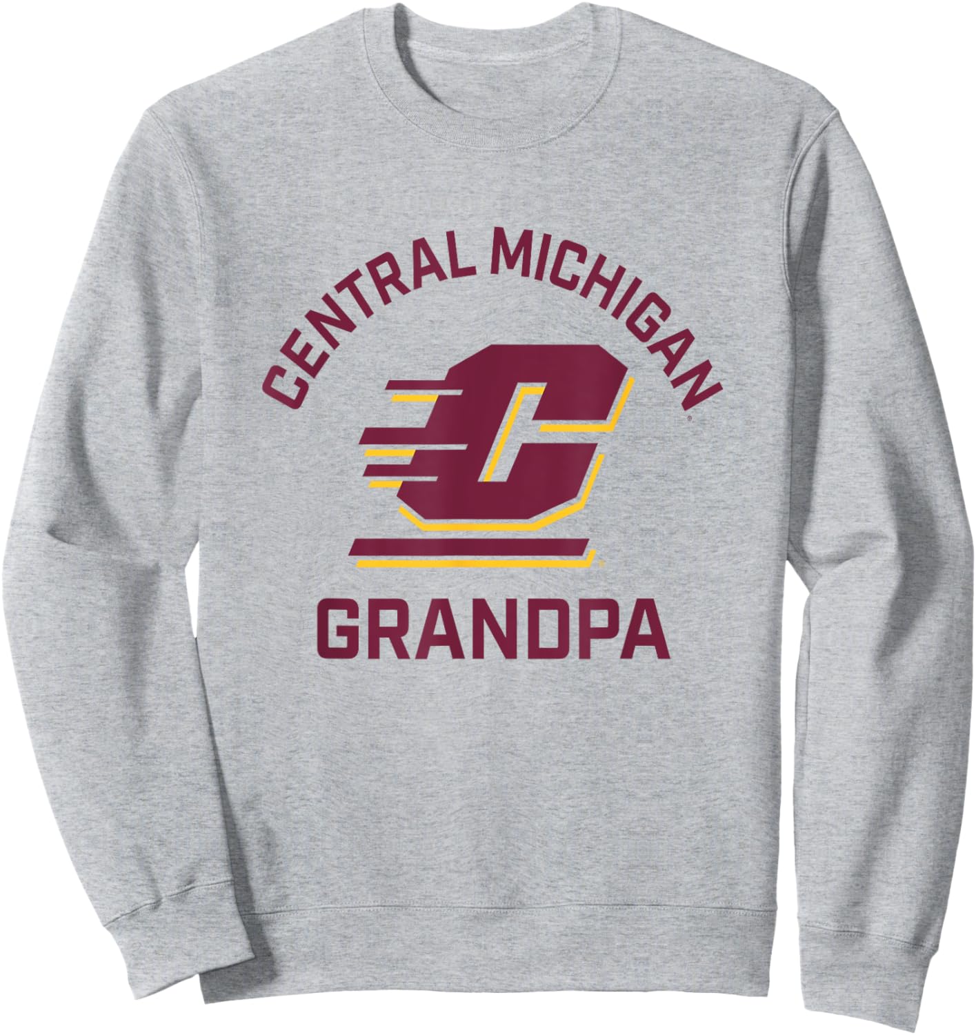 Central Michigan University CMU Chippewas Arched Grandpa Sweatshirt - Sweatshirt | Ash