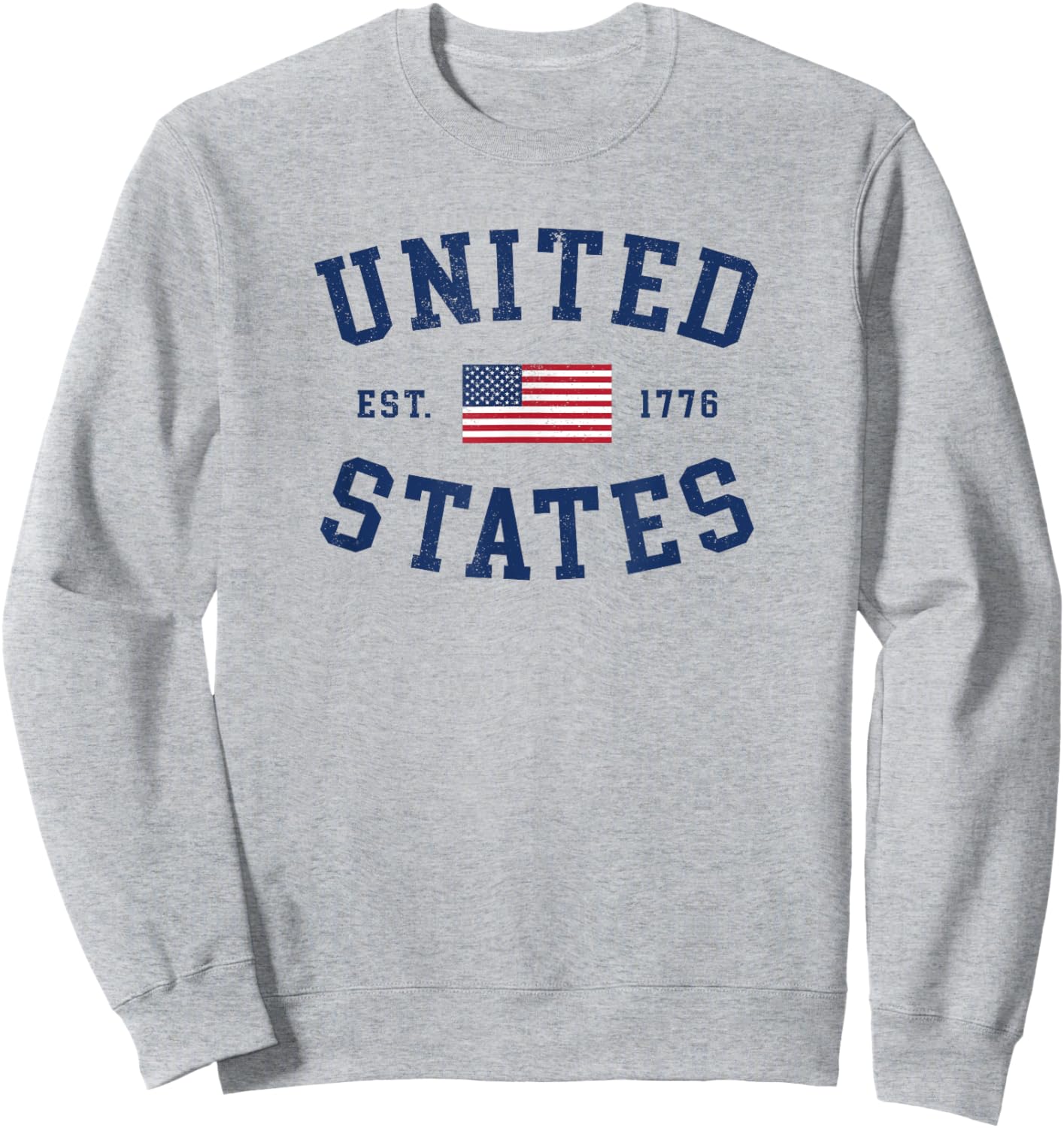 United States USA US Flag Patriotic 4th of July America Sweatshirt - Sweatshirt | Ash