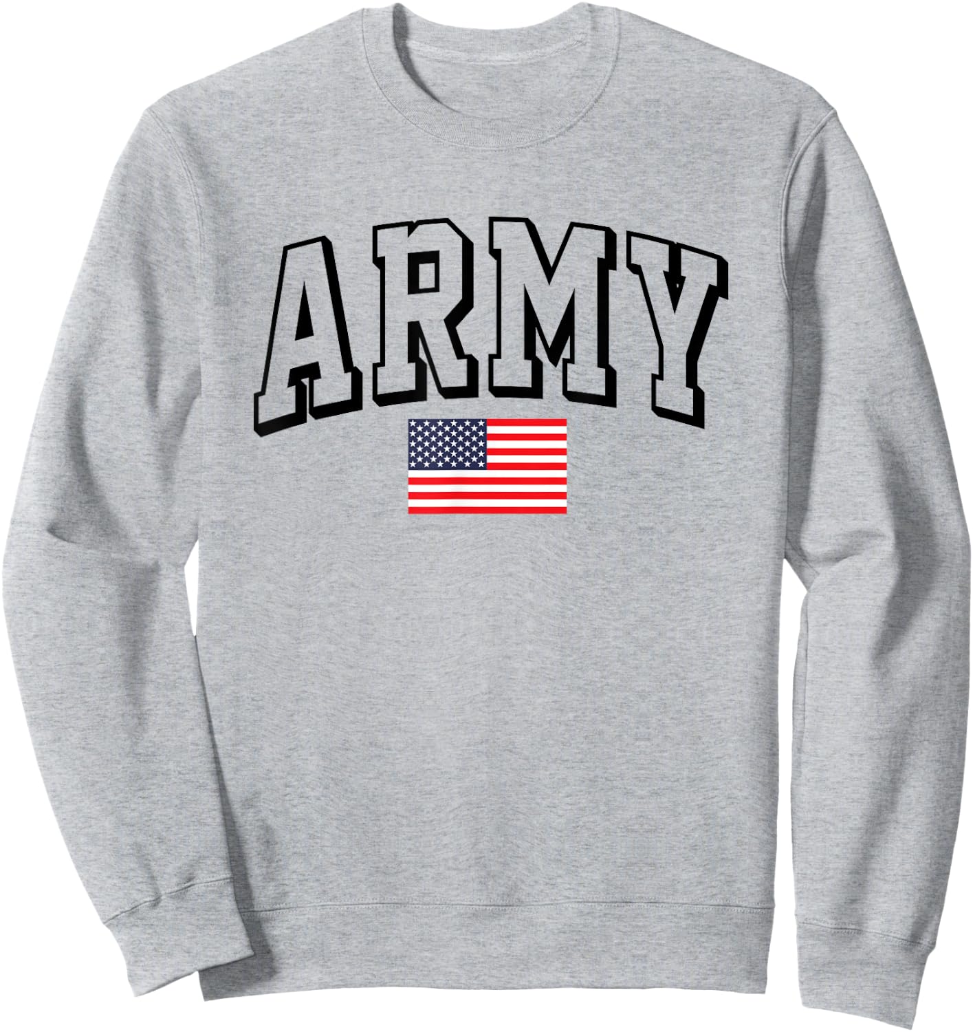 Military Army United States Outline Gray Officially Licensed Sweatshirt - Sweatshirt | Ash