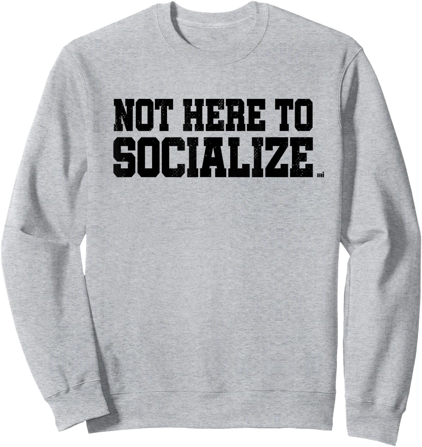 Not Here To Socialize - Workout Gym Training Fitness Gift Sweatshirt - Sweatshirt | Ash