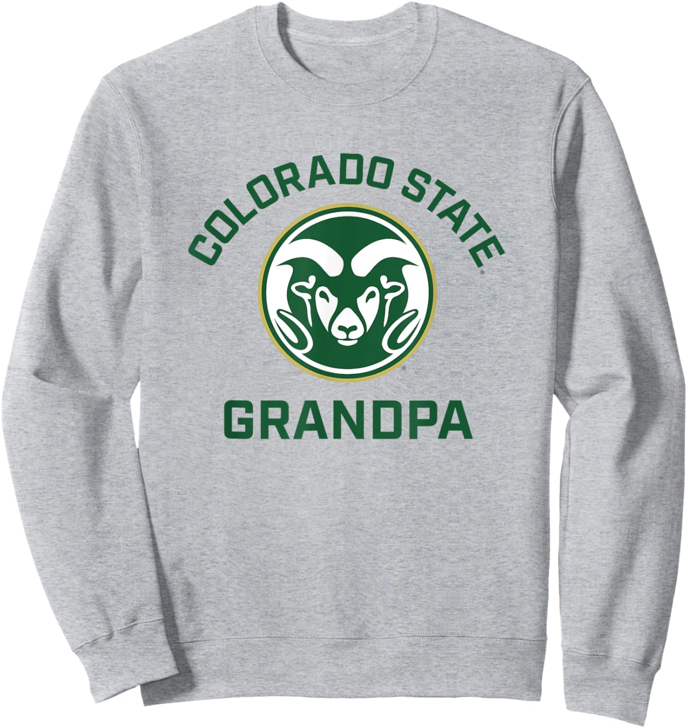 Colorado State University Rams Arched Grandpa Sweatshirt - Sweatshirt | Ash