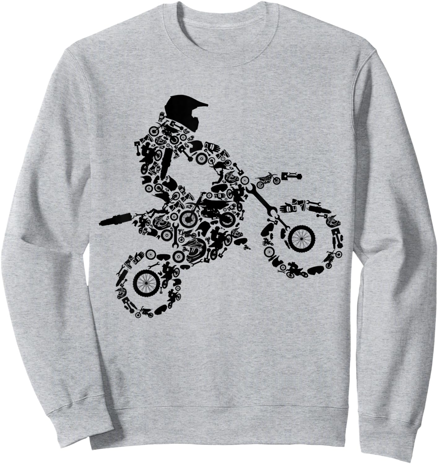 Motocross Dirt Bike Enduro Supermoto Bike Dirt Biker Sweatshirt - Sweatshirt | Ash