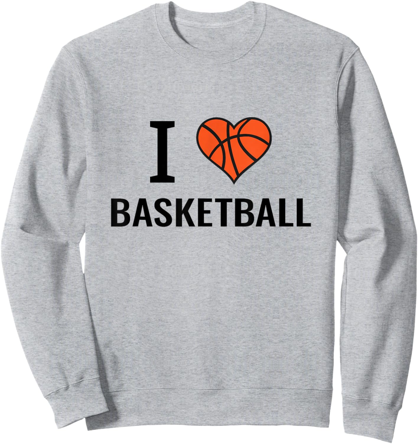 Basketball gifts basketball player I love heart Sweatshirt - Sweatshirt | Ash