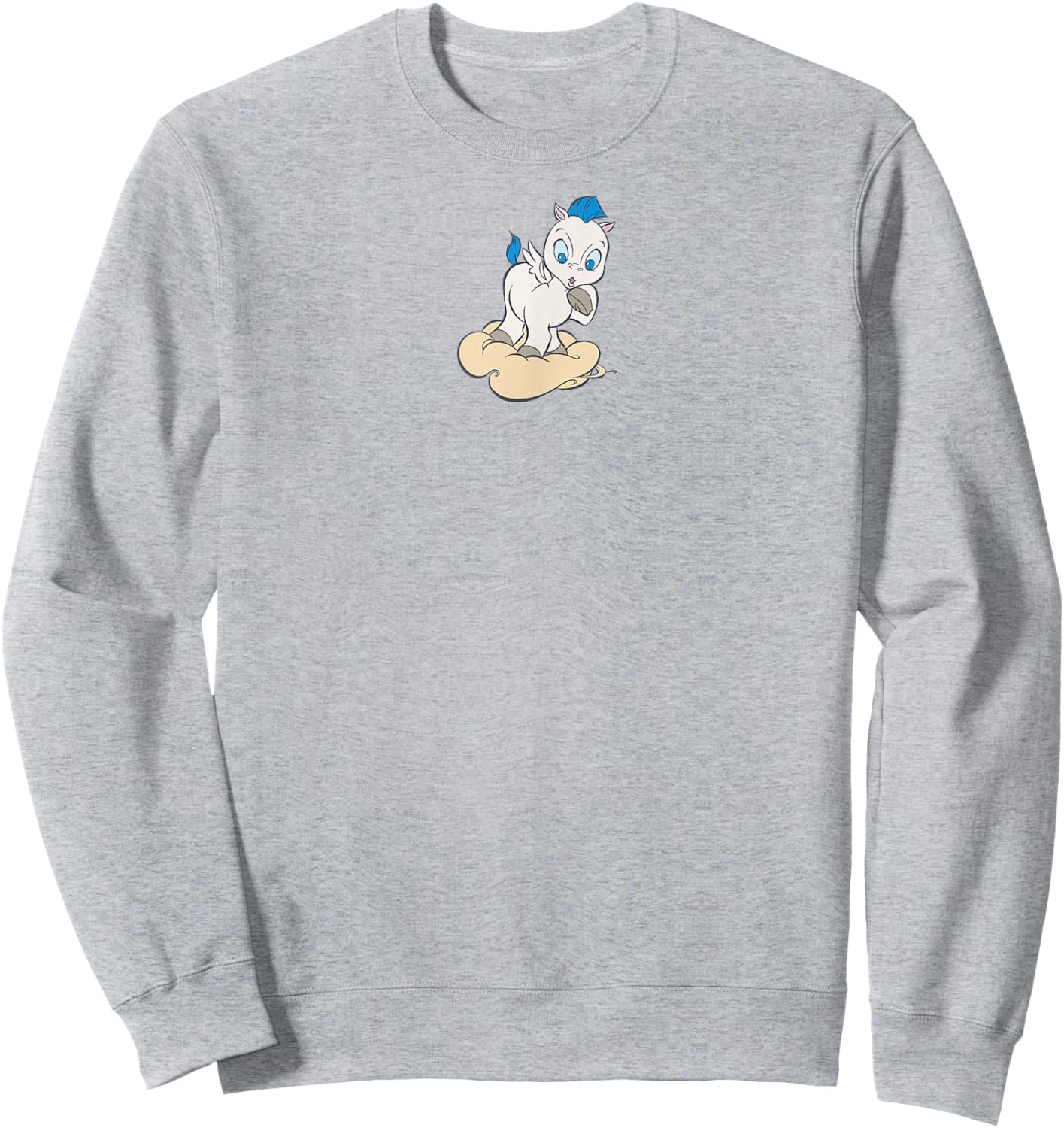 Disney Hercules Cute Little Pegasus Floating Chest Portrait Sweatshirt - Sweatshirt | Ash