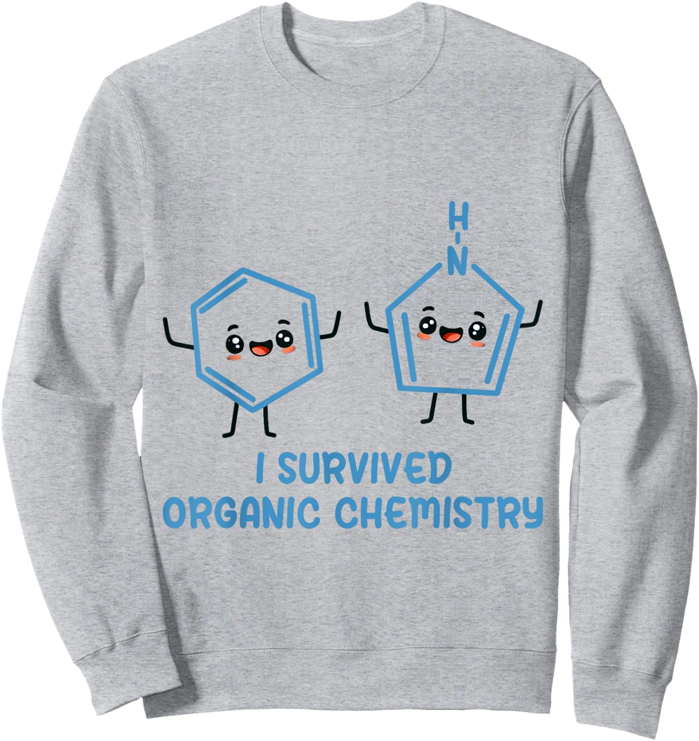 I Survived Organic Chemistry Funny Chemistry Pre-Med Major Sweatshirt - Sweatshirt | Ash