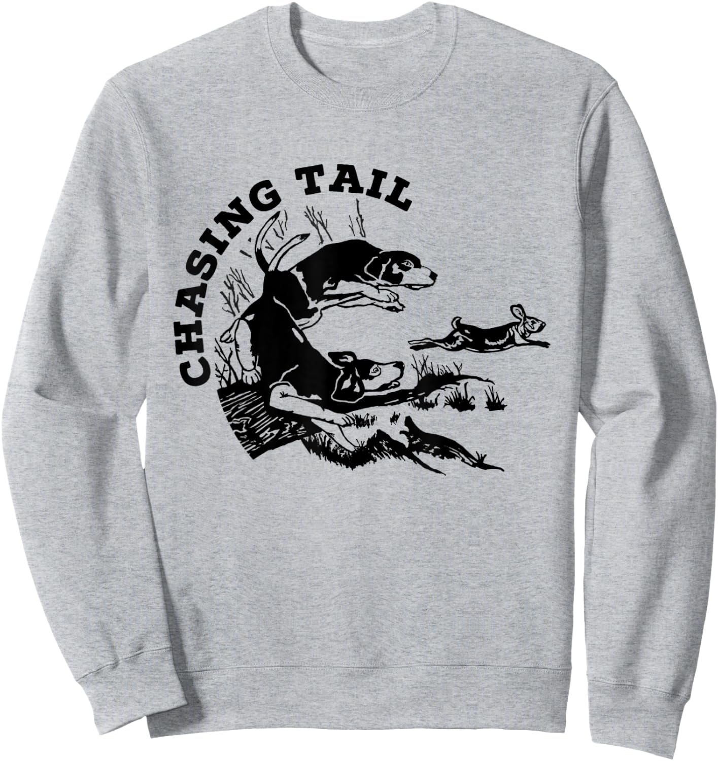 Rabbit Hunter - Beagles - Chasing Tail - Hunting Cottontail Sweatshirt - Sweatshirt | Ash