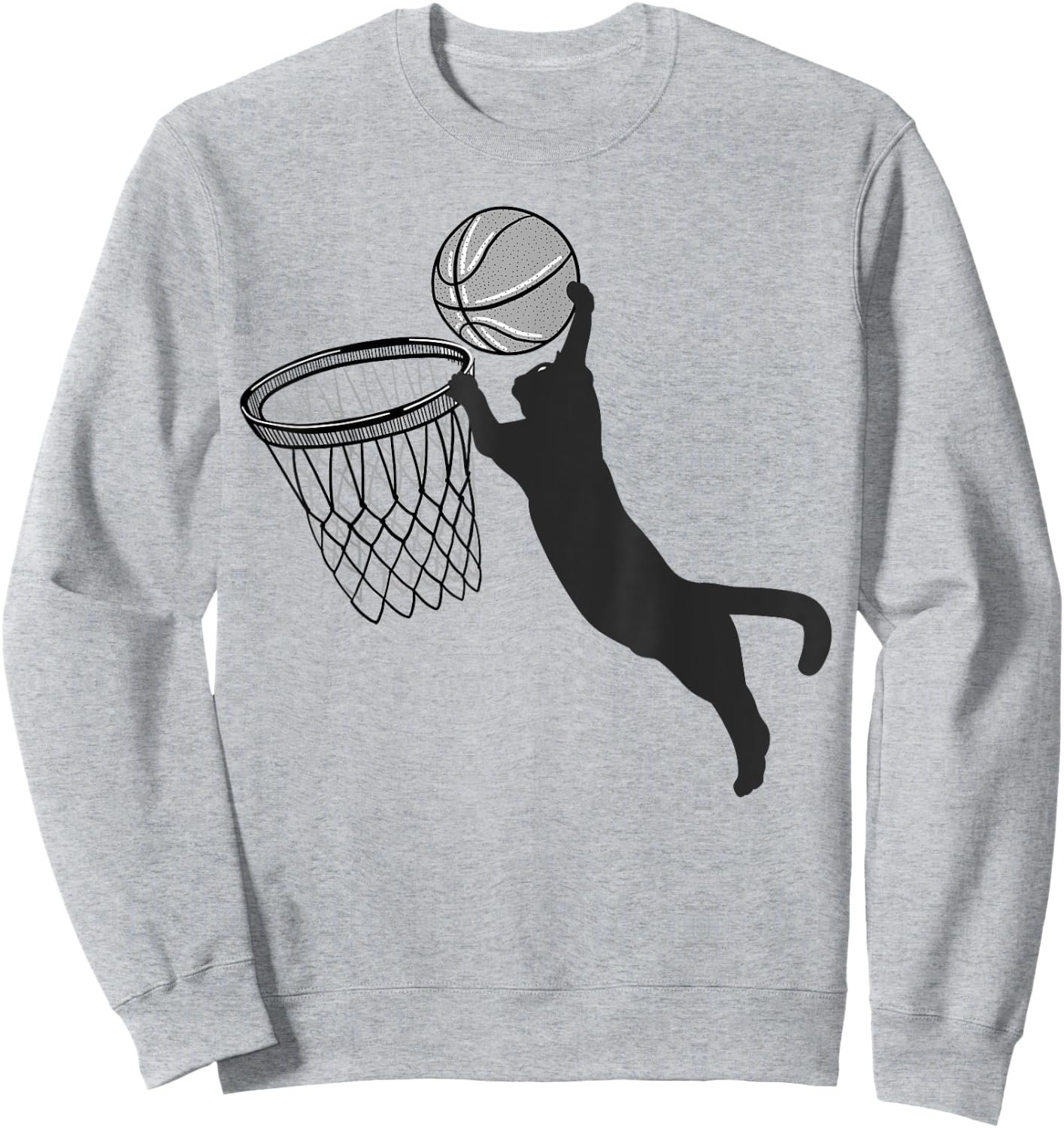 Cats Playing Basketball Cat Lover Men Women Sweatshirt - Sweatshirt | Ash