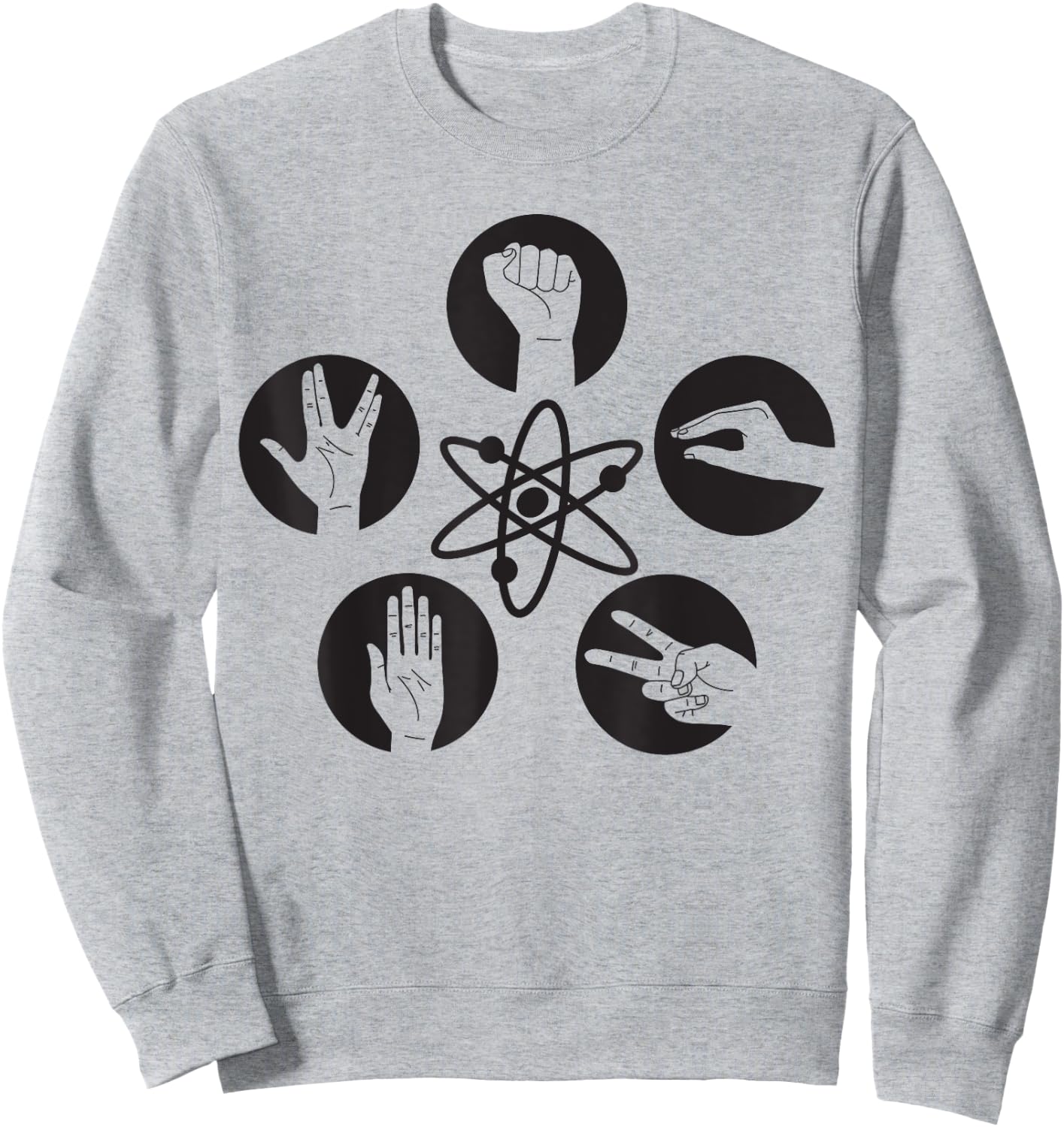 Big Bang Theory Logo Rock Lizard Spock Sweatshirt - Sweatshirt | Ash