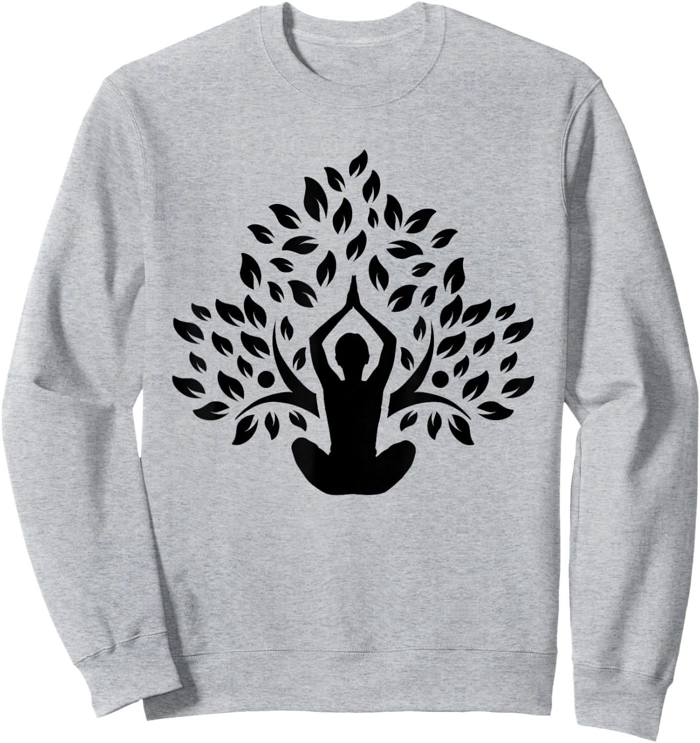 Yoga Pose Tree Meditation Yoga Lover Gift Sweatshirt - Sweatshirt | Ash