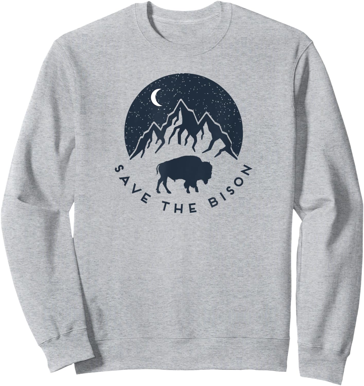 Save The Bison Sweatshirt - Sweatshirt | Ash