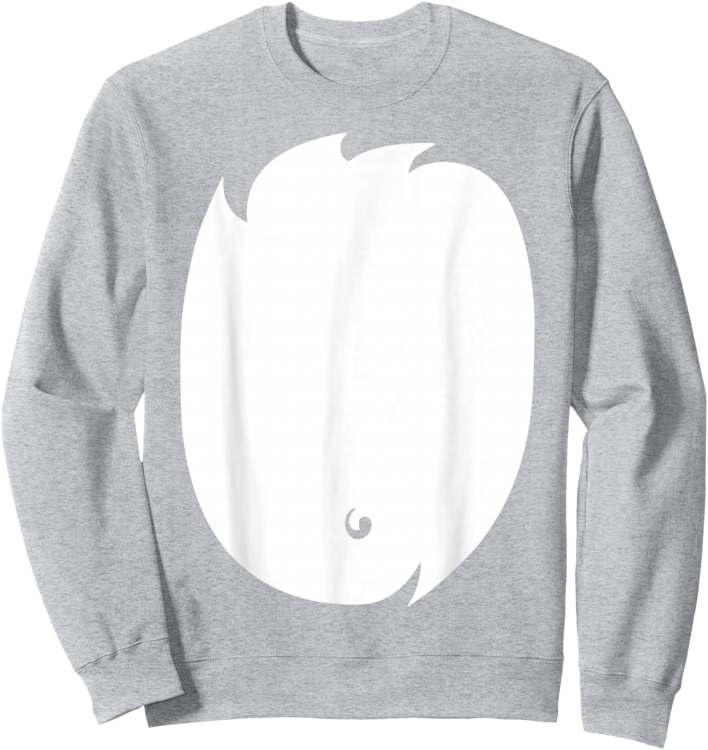 Fox Costume Shirt Cute Fox Belly DIY Halloween Sweatshirt - Sweatshirt | Ash