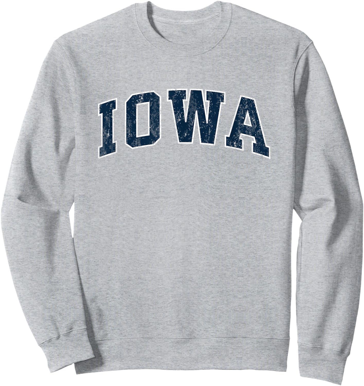 Iowa IA Vintage Sports Design Navy Design Sweatshirt - Sweatshirt | Ash