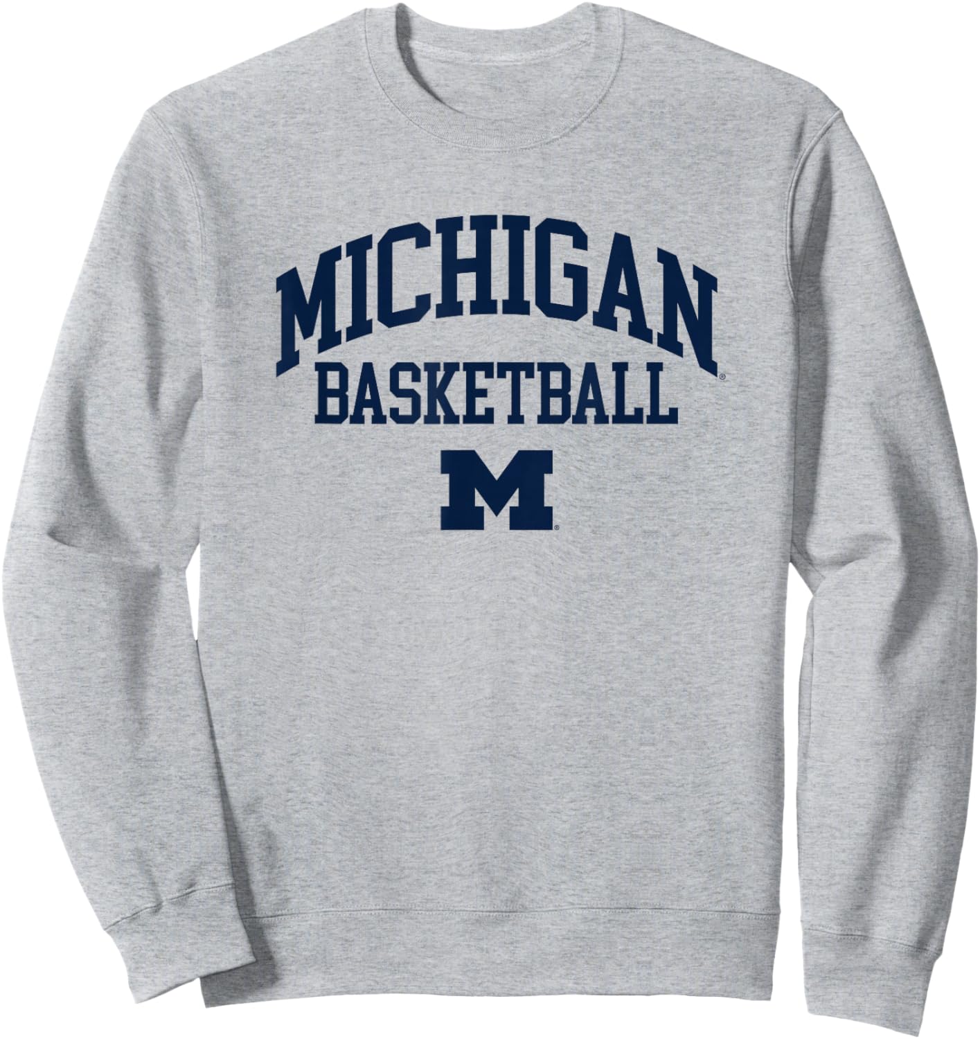University of Michigan Wolverines U of M Basketball Sweatshirt - Sweatshirt | Ash