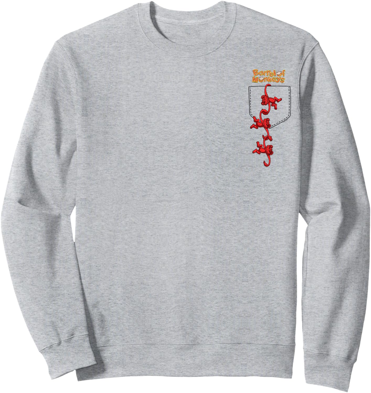 Faux Pocket Monkey Hang Sweatshirt - Sweatshirt | Ash