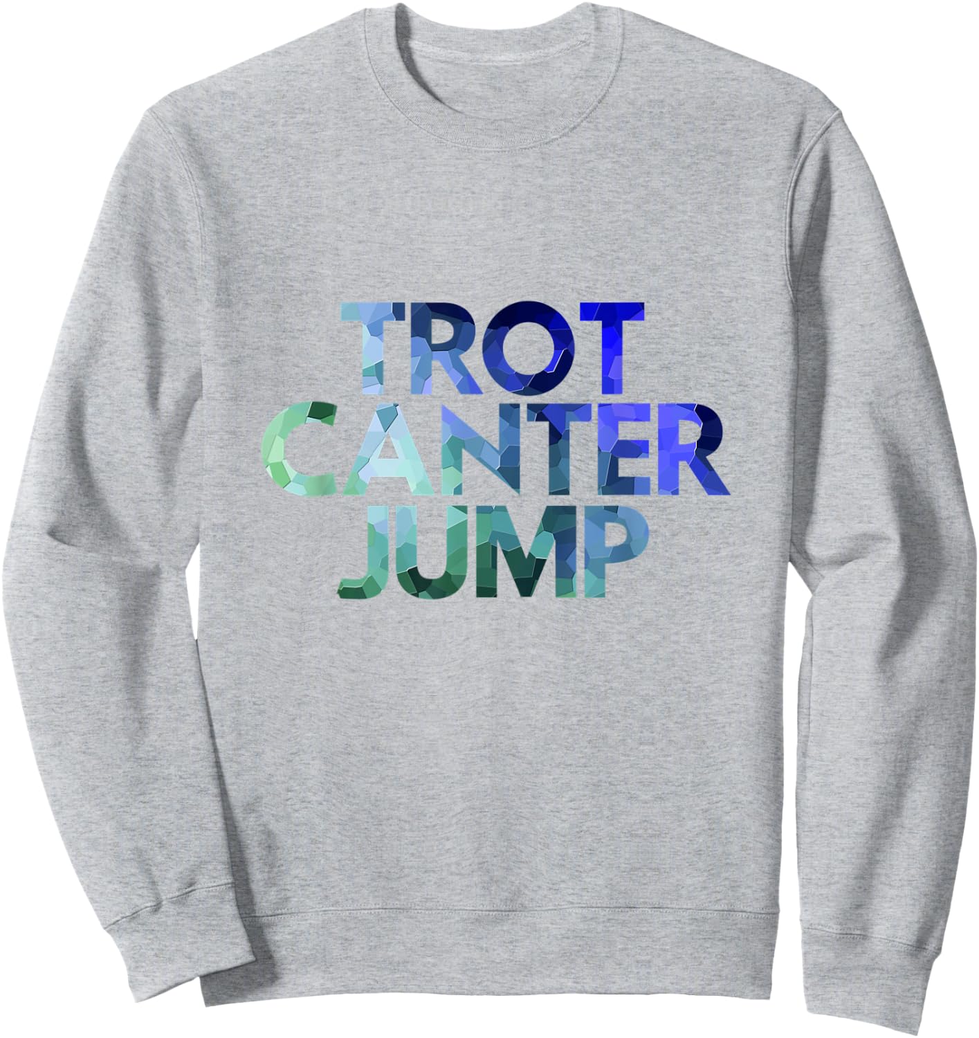 Equestrian Horse Shirt - Trot Canter Jump - English Rider Sweatshirt - Sweatshirt | Ash