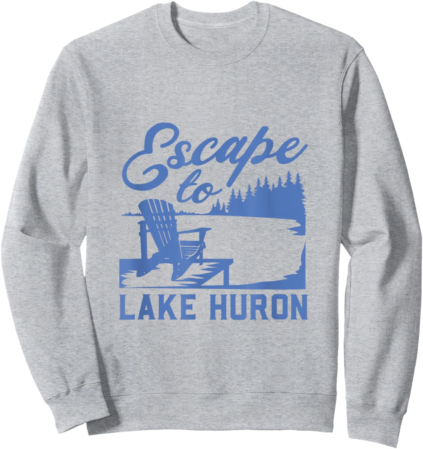Escape to Lake Huron Sweatshirt - Sweatshirt | Ash