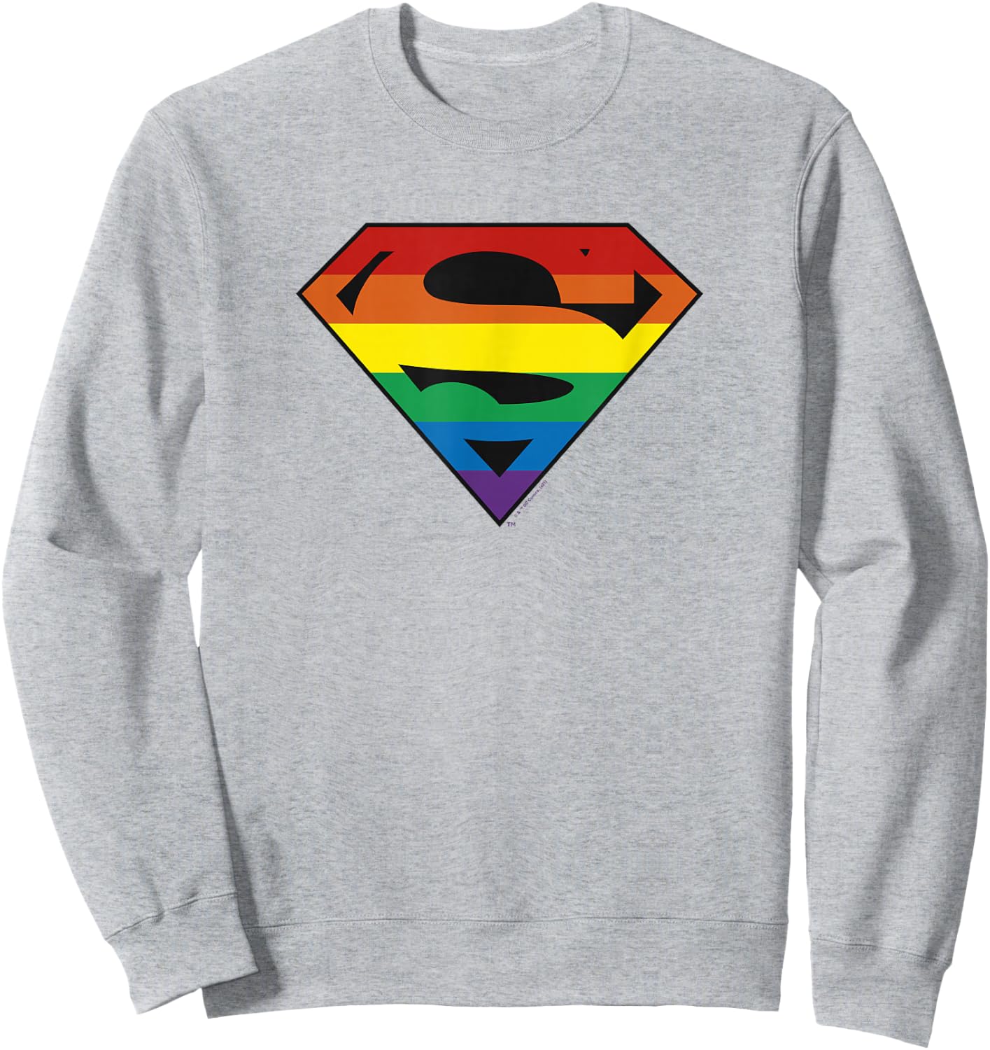 DC Comics Pride Superman Rainbow Logo Sweatshirt - Sweatshirt | Ash