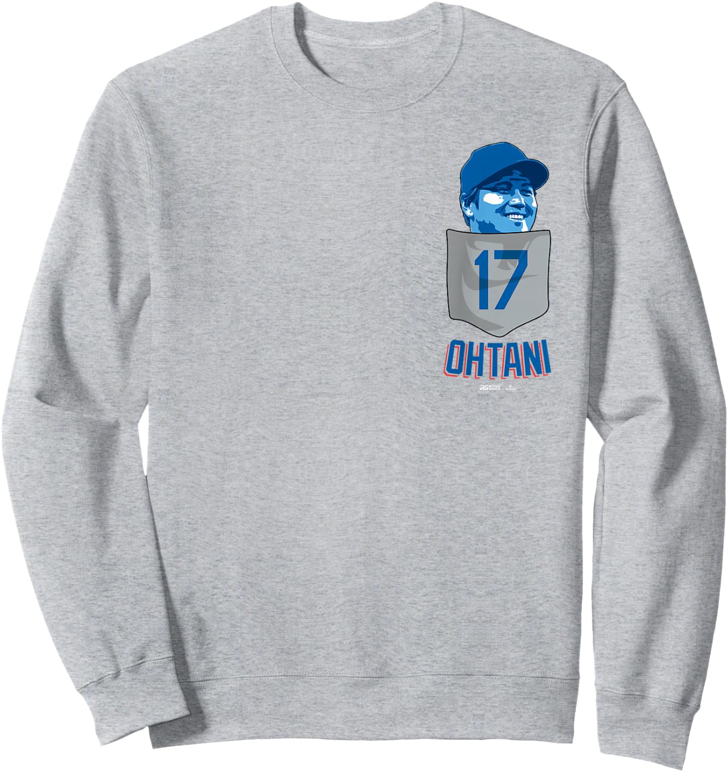 Shohei Ohtani Los Angeles Baseball Pocket MLBPA Sweatshirt - Sweatshirt | Ash