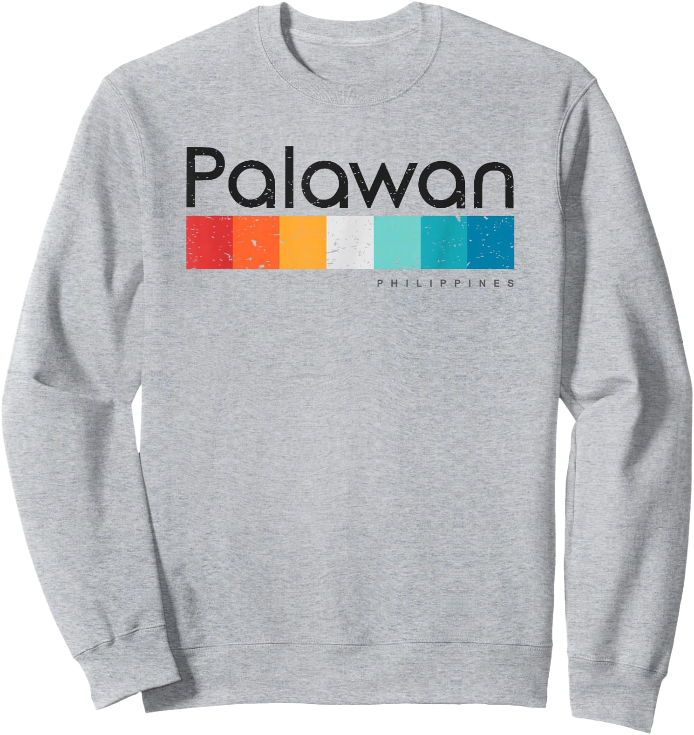 Vintage Palawan Philippines Retro Design Sweatshirt - Sweatshirt | Ash