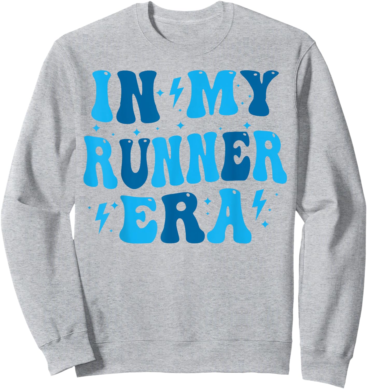 In My Runner Era Groovy Running Lover Runner Sweatshirt - Sweatshirt | Ash