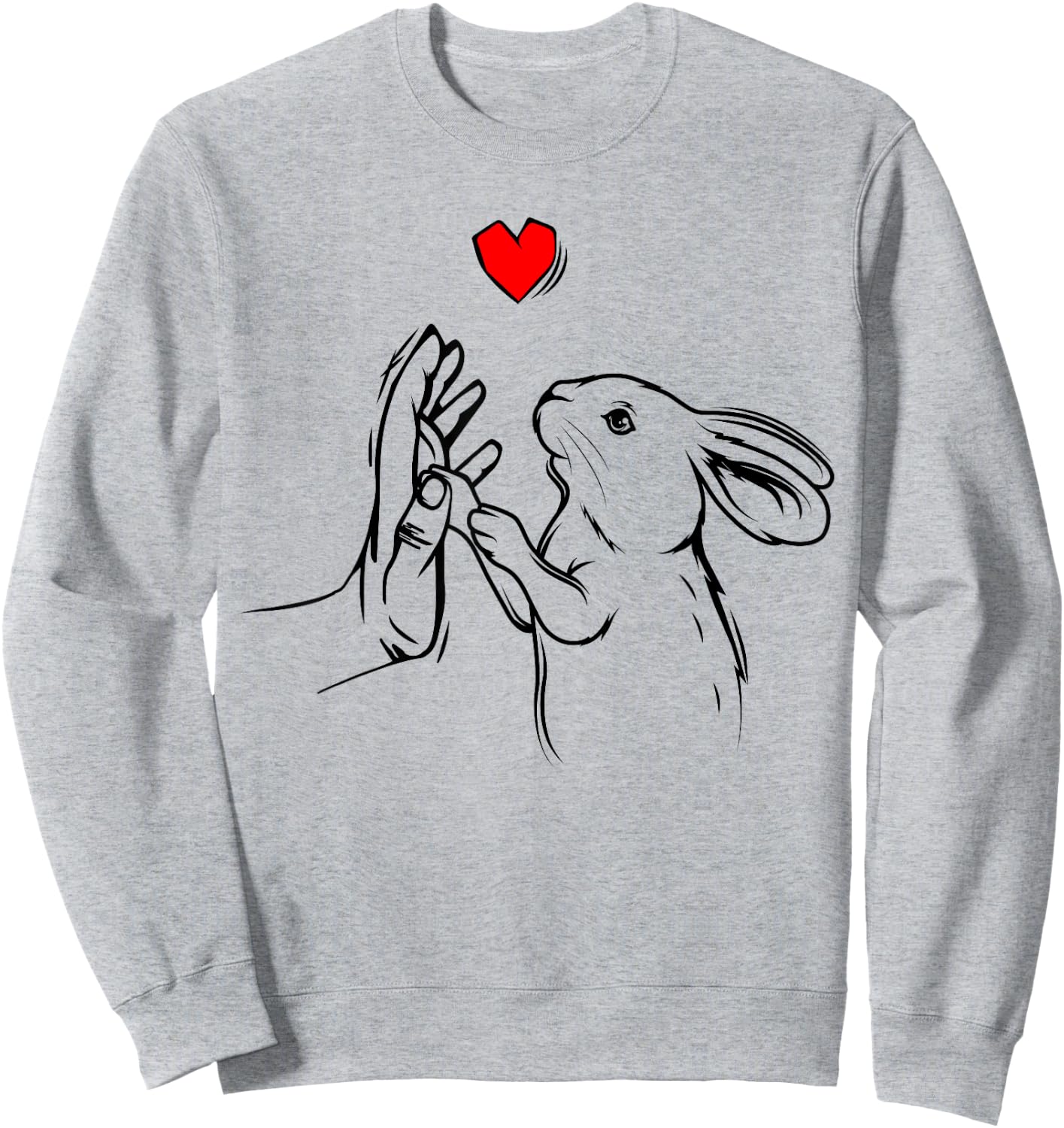 Rabbit Love Bunny Girls Sweatshirt - Sweatshirt | Ash