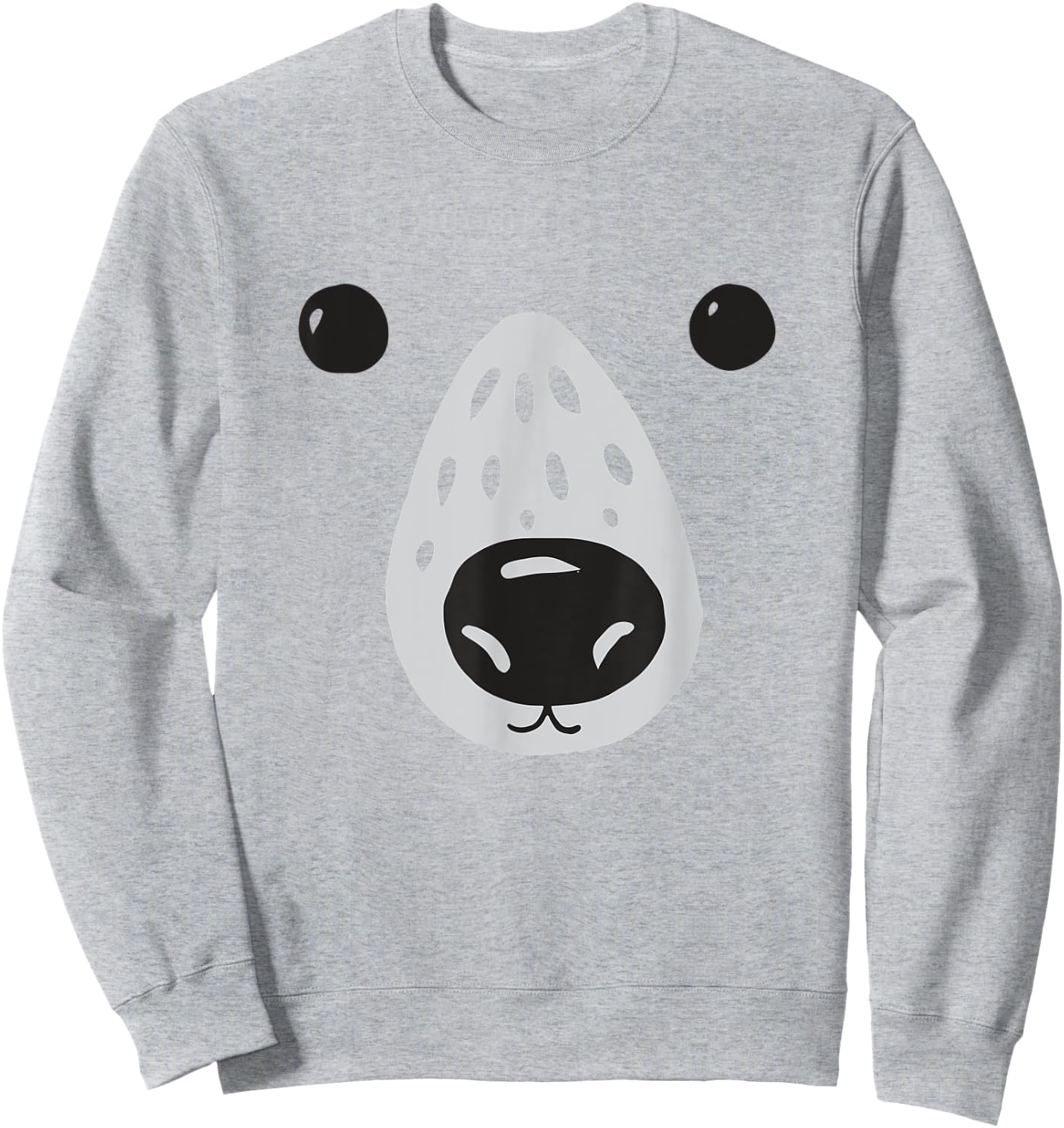 Polar Bear Kids Costume Bear Face Cool Zoo Polar Bear Sweatshirt - Sweatshirt | Ash