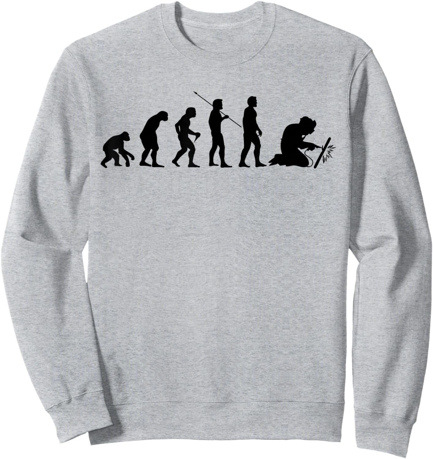 Welder Evolution Craftsman Welding Profession Gift Sweatshirt - Sweatshirt | Ash