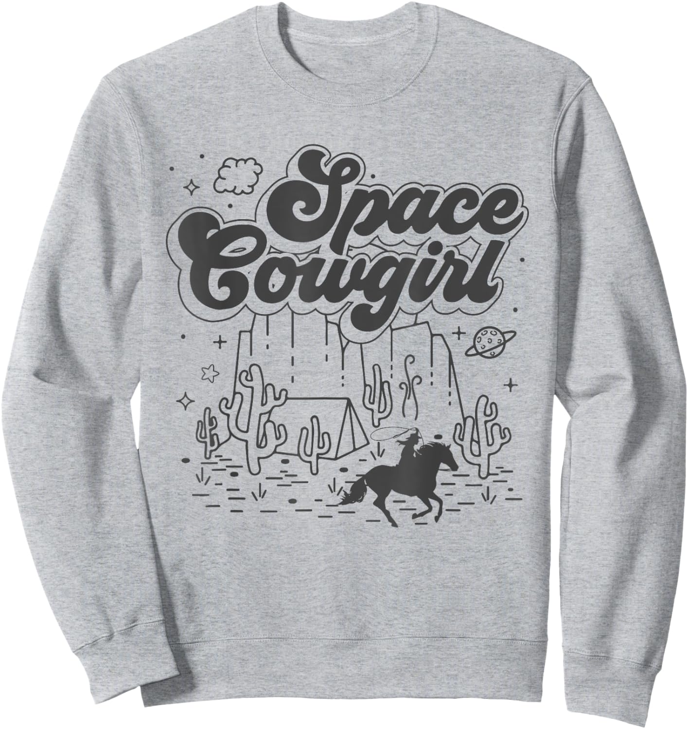 Space Cowgirls Shirt Bachelorette Party Rodeo Girls Women Sweatshirt - Sweatshirt | Ash