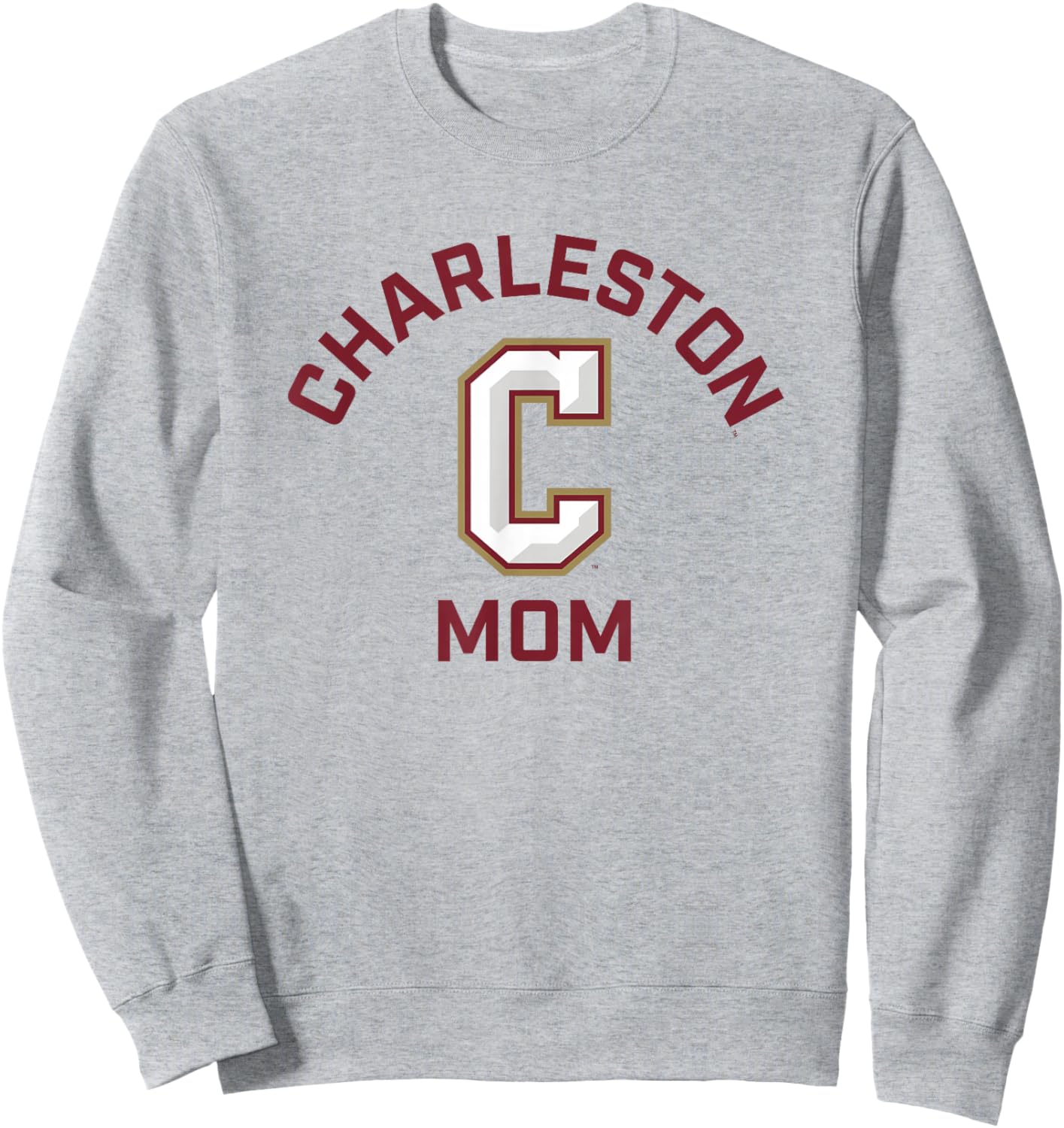 College of Charleston Cougars Arched Mom Sweatshirt - Sweatshirt | Ash