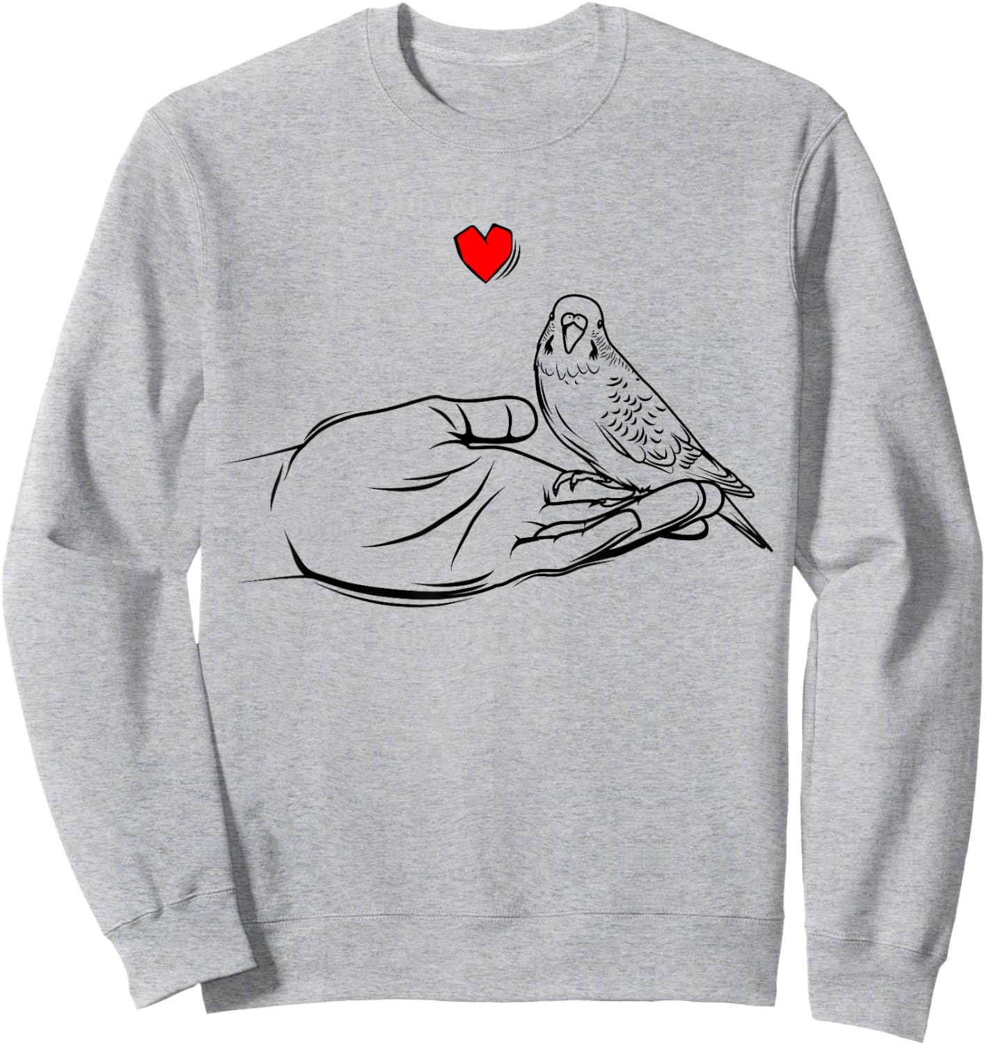 Budgie Love Parakeet Budgerigar Women White Small Sweatshirt - Sweatshirt | Ash