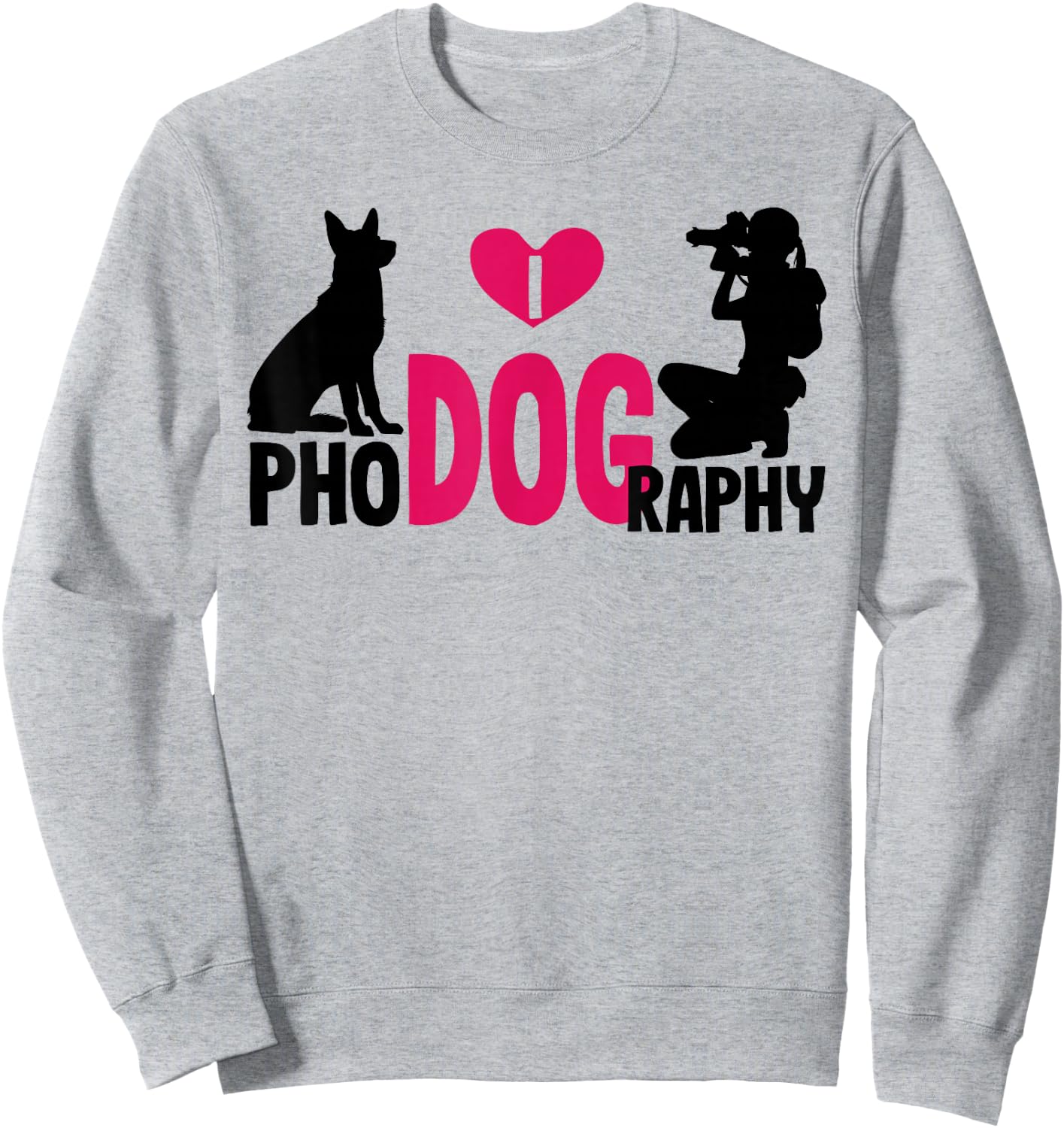 I Phodography Dog Photography Photographer Camera Photo Gift Sweatshirt - Sweatshirt | Ash