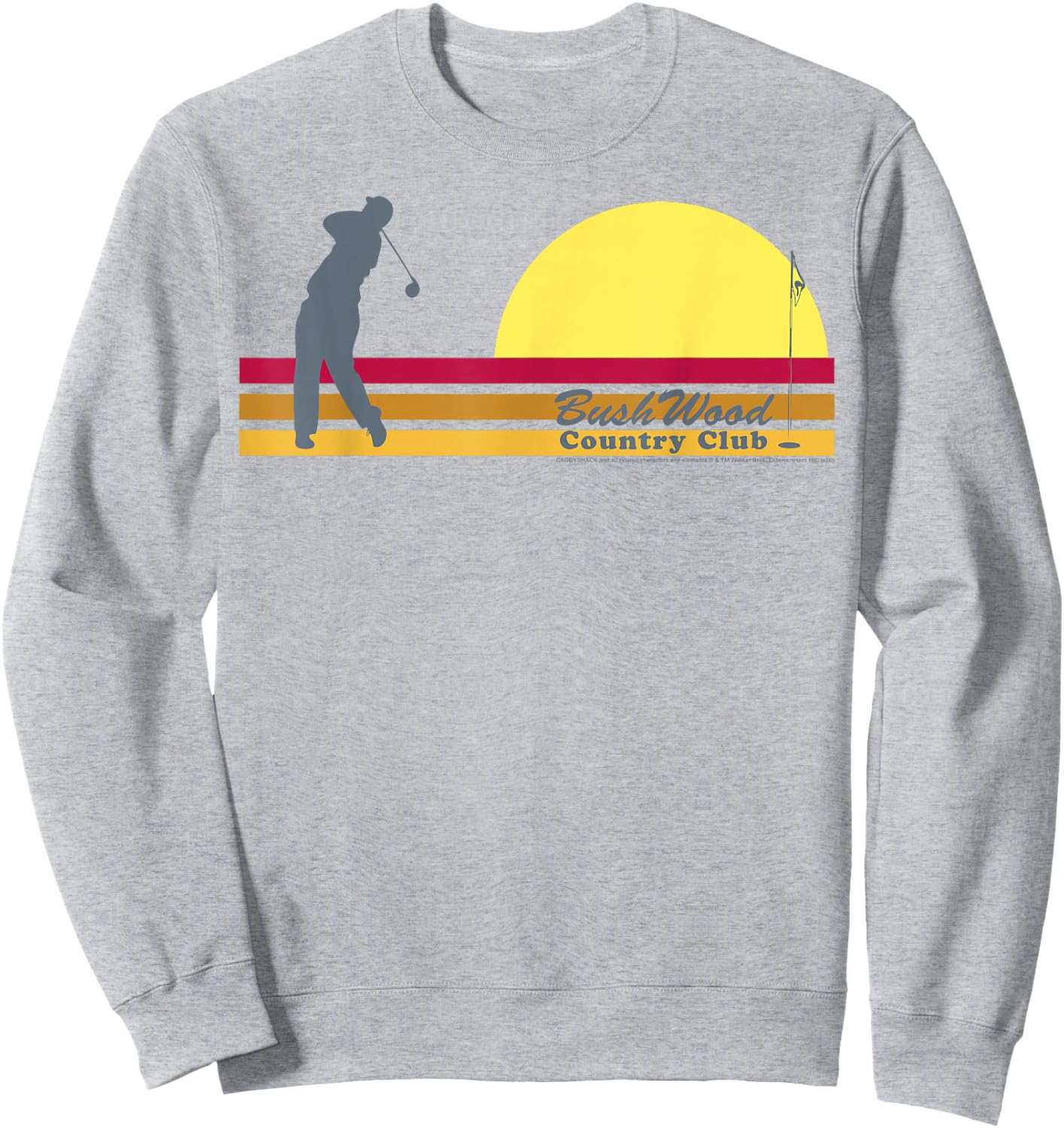Caddyshack BushWood Country Club Retro Stripe Sweatshirt - Sweatshirt | Ash