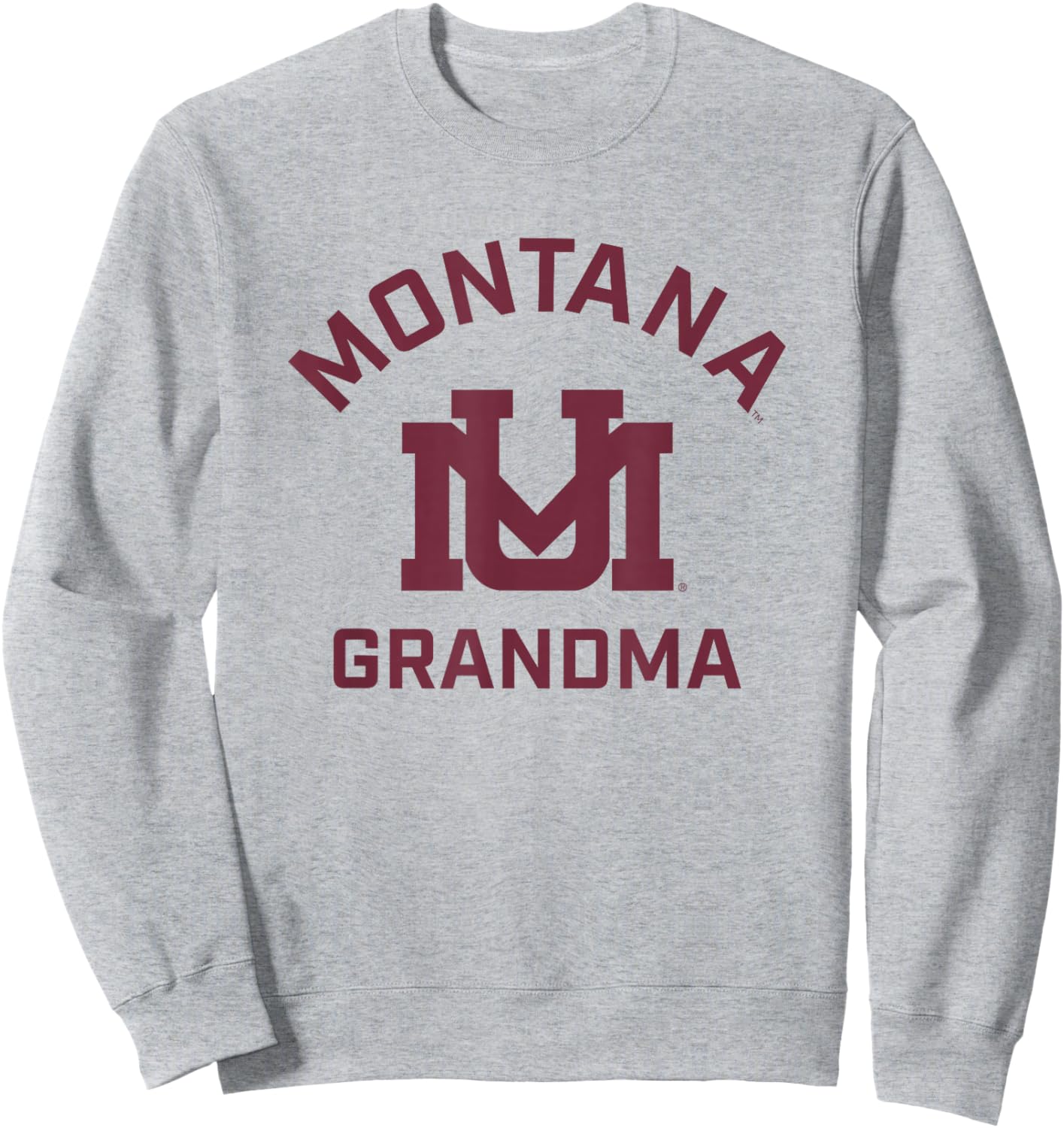 University of Montana Grizzlies Arched Grandma Sweatshirt - Sweatshirt | Ash