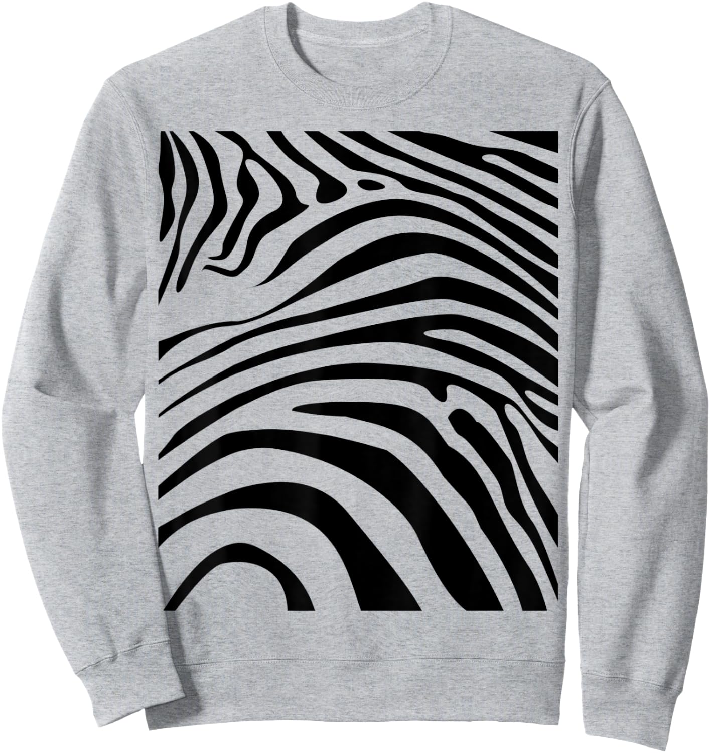 Zebra Print Simple Halloween Costume Gift Sweatshirt - Sweatshirt | Ash