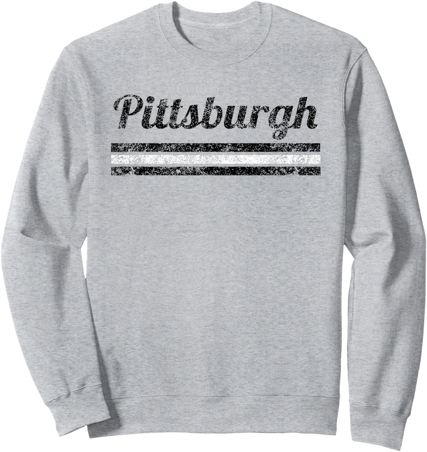 Pittsburgh Pennsylvania Retro Vintage Weathered Throwback Sweatshirt - Sweatshirt | Ash