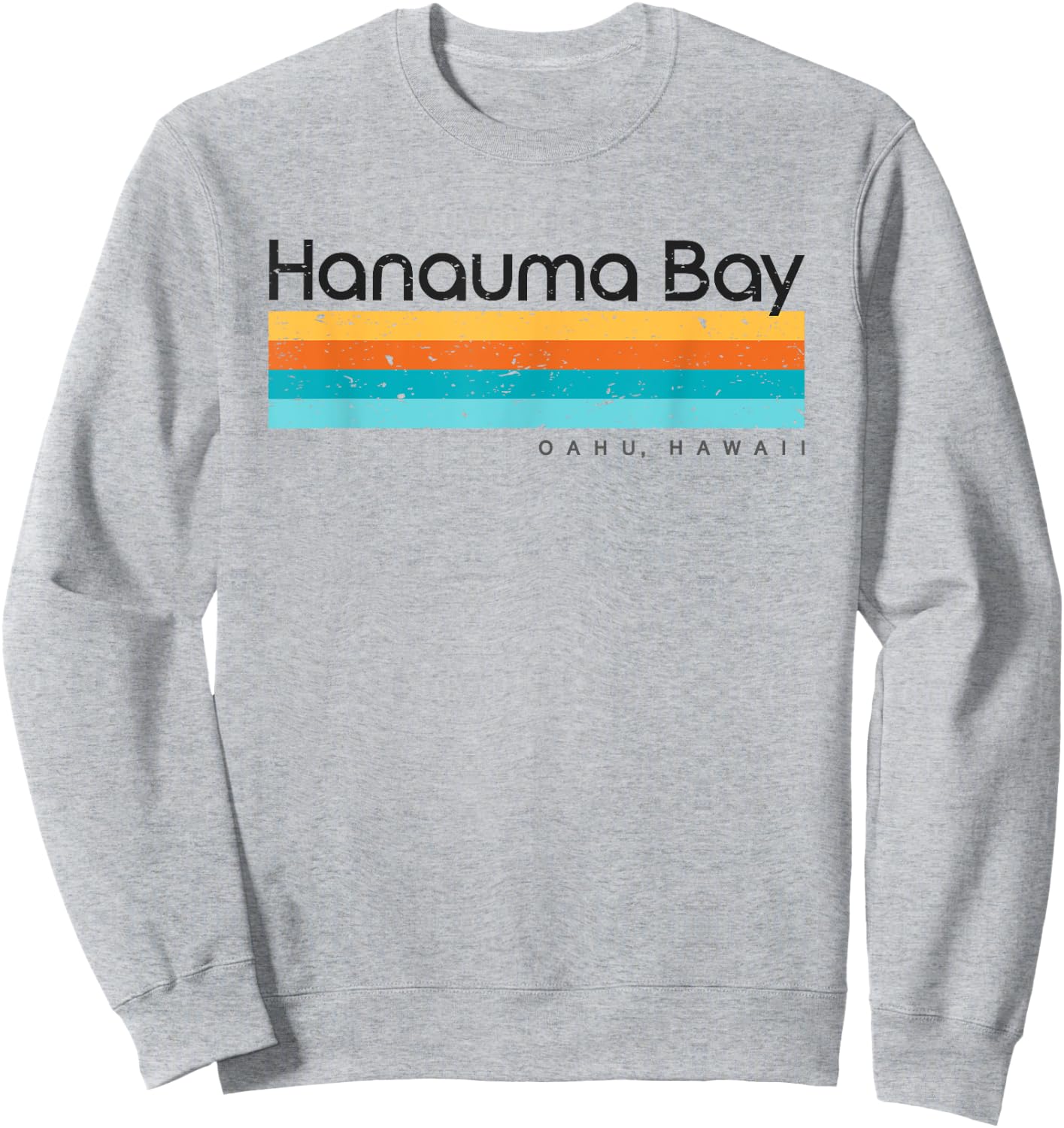 Vintage Hanauma Bay Hawaii Retro Design Sweatshirt - Sweatshirt | Ash