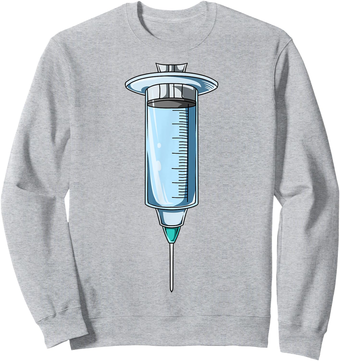 Easy Syringe Costume Syringe Body Headless Syringe Costume Sweatshirt - Sweatshirt | Ash