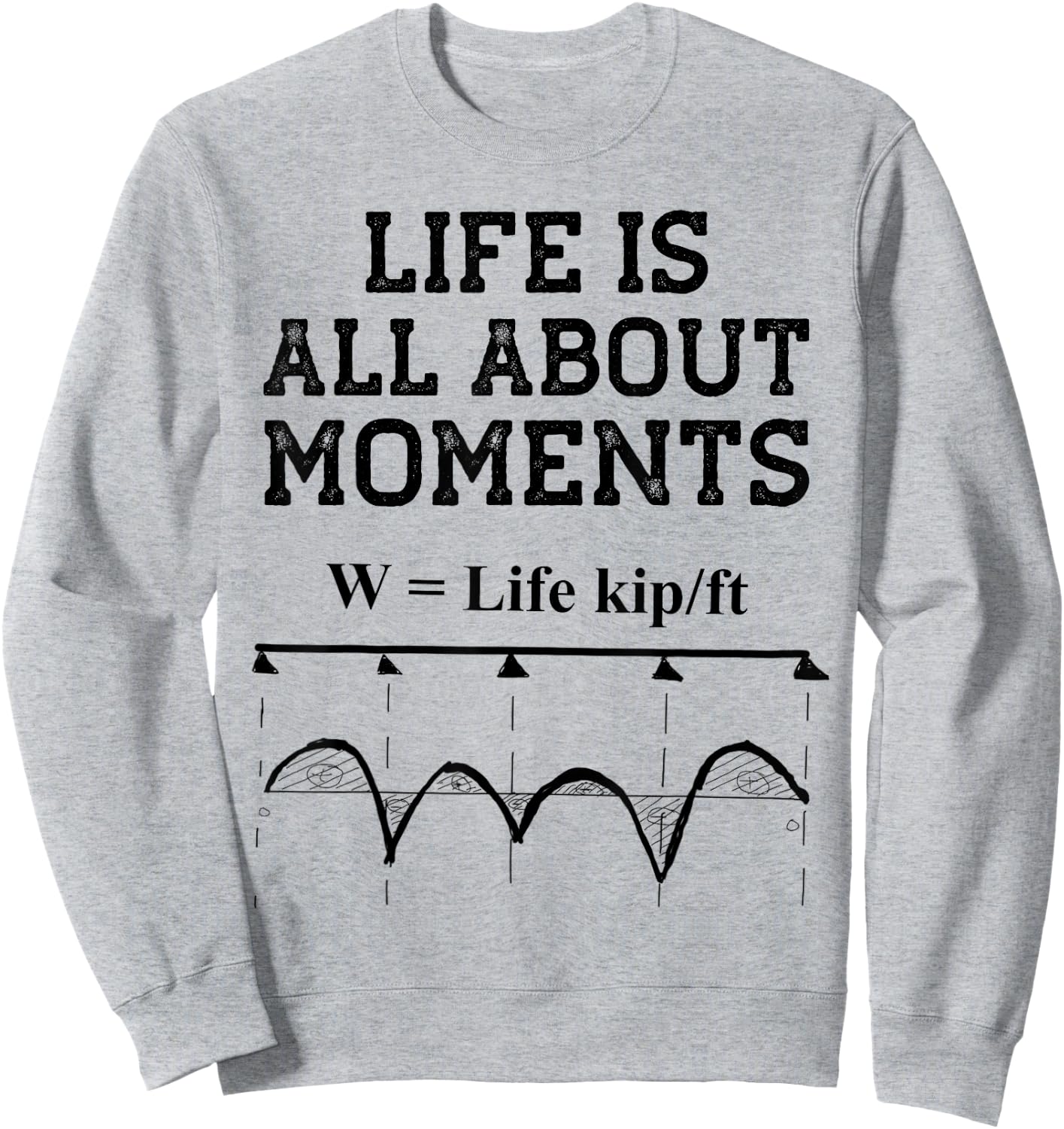 Funny Civil Engineering Cute Gifts Life is All About Moments Sweatshirt - Sweatshirt | Ash