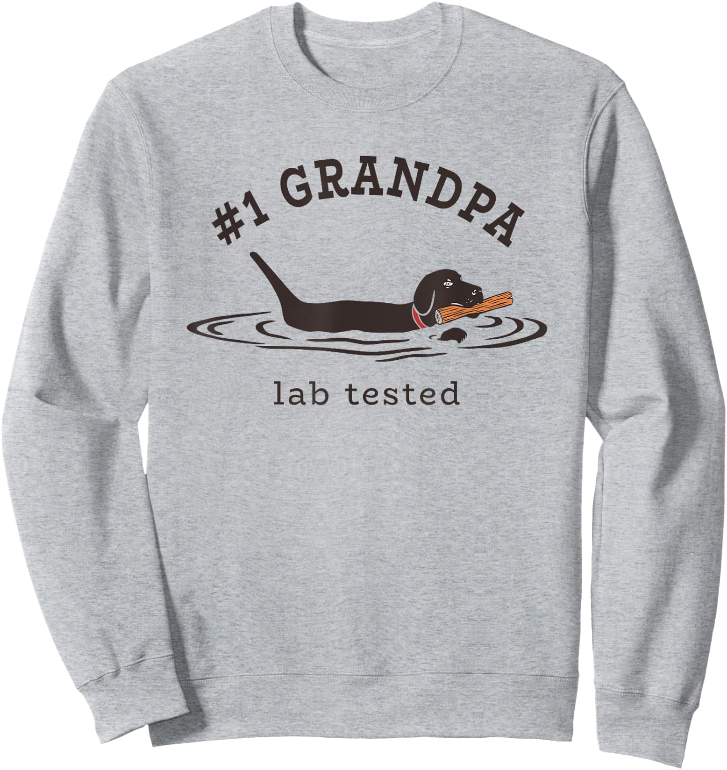 #1 Grandpa Lab Tested Pun - Labrador Retriever Dog Owner Men Sweatshirt - Sweatshirt | Ash