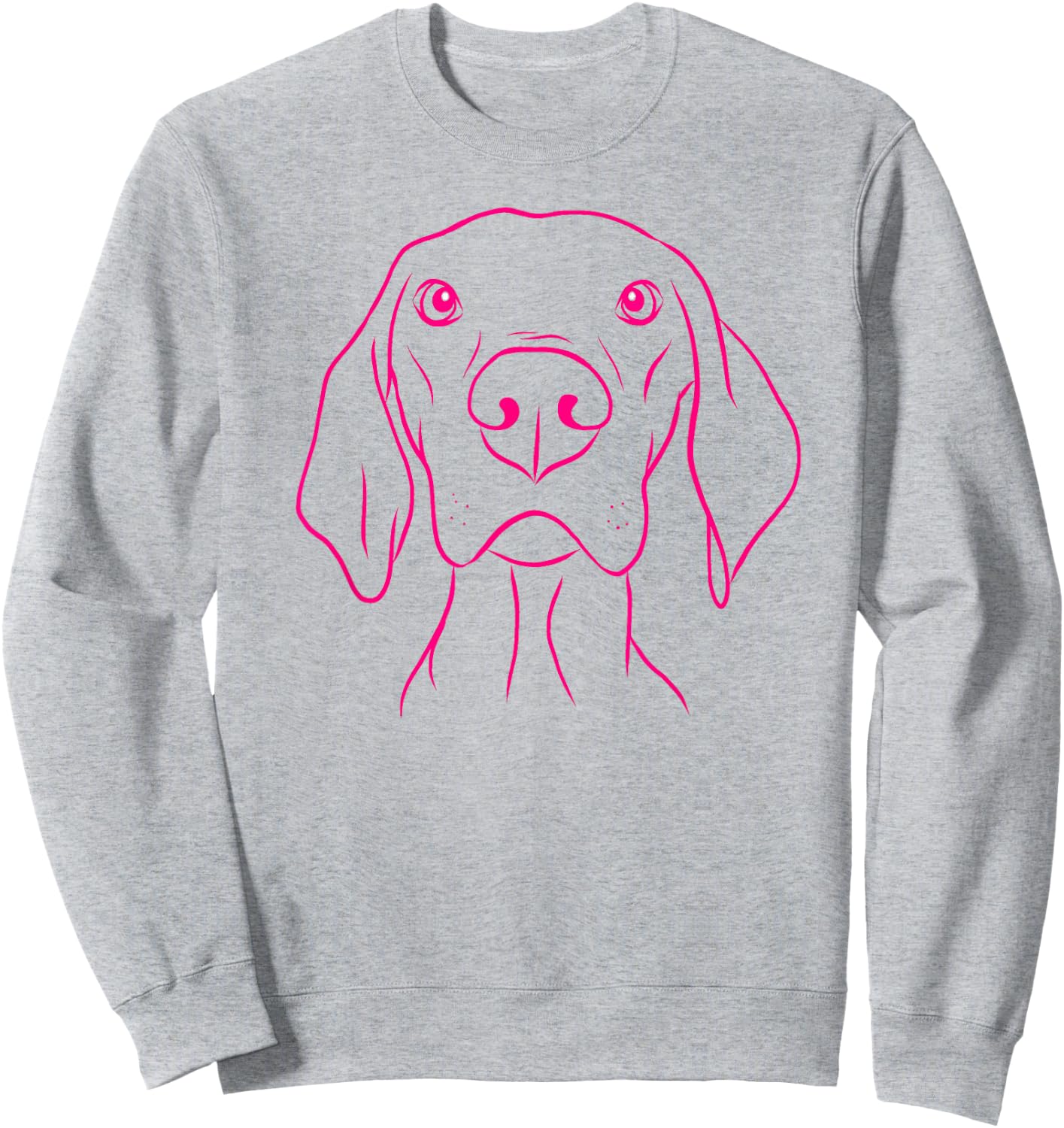 PABLO'S PAW PRINTS Vizsla Dog Lover - Grey, -Adult, Short Sleeve, Small, Classic Fit, Cotton 50% Polyester 50% Sweatshirt - Sweatshirt | Ash