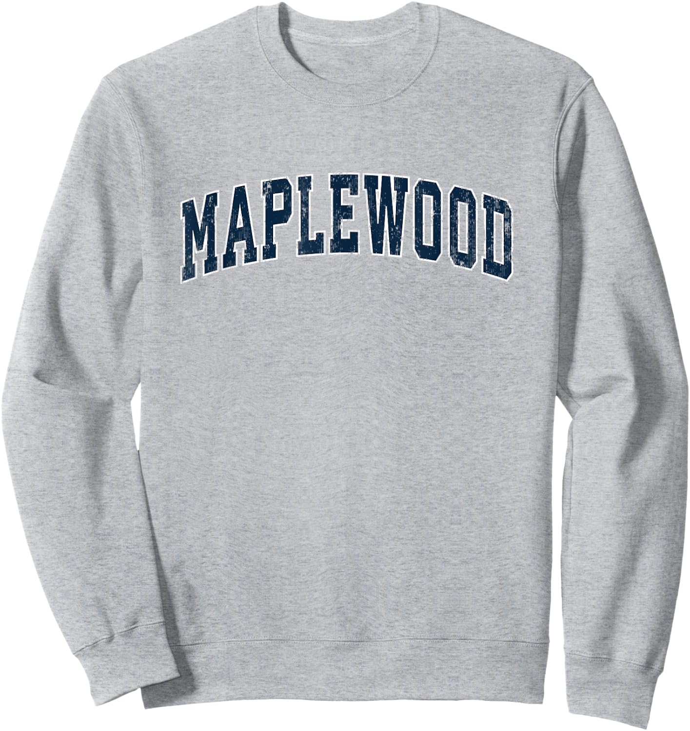 Maplewood New Jersey NJ Vintage Sports Design Navy Design Sweatshirt - Sweatshirt | Ash