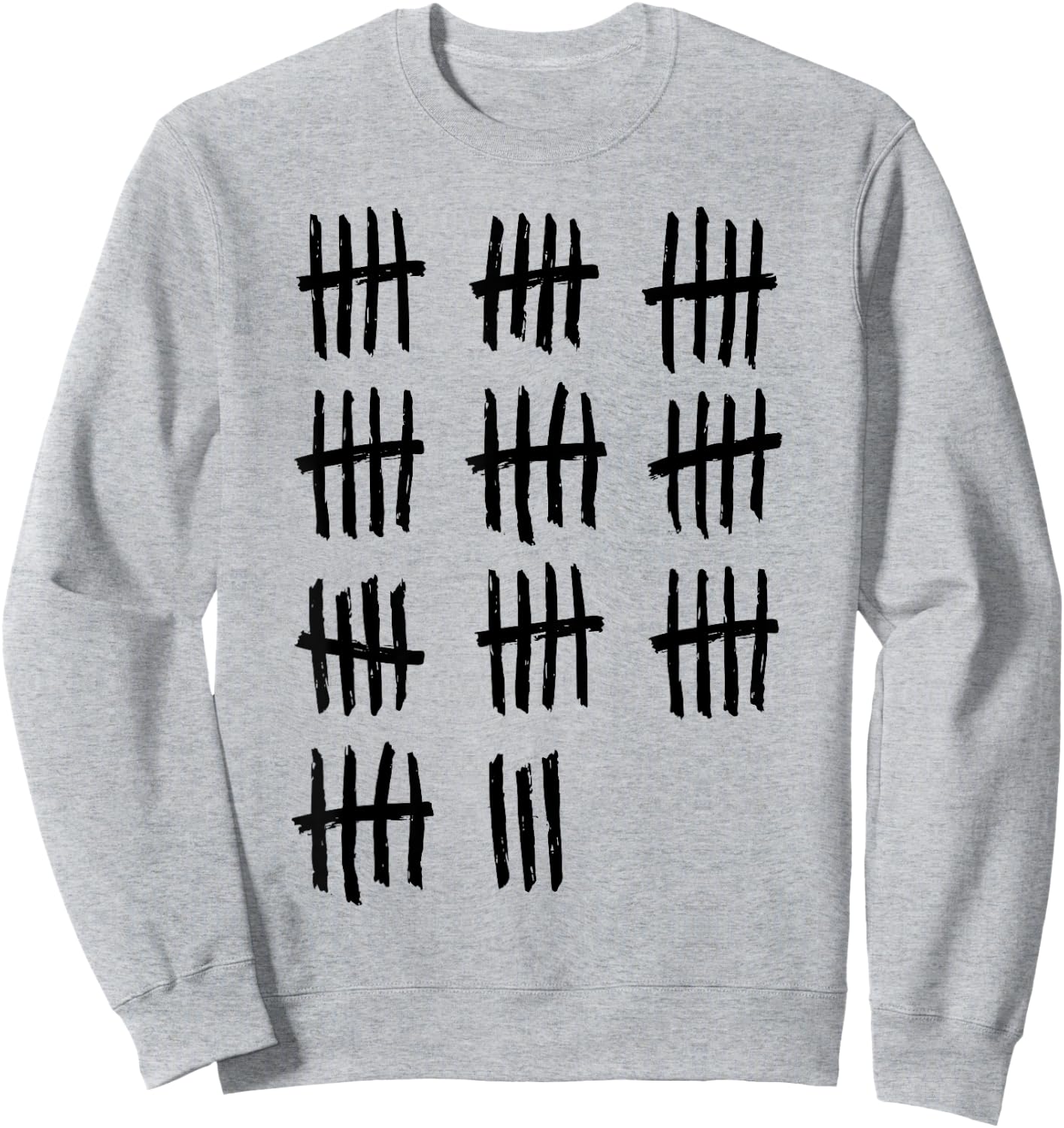 53rd Birthday Outfit 53 Years Old Tally Marks Anniversary Sweatshirt - Sweatshirt | Ash
