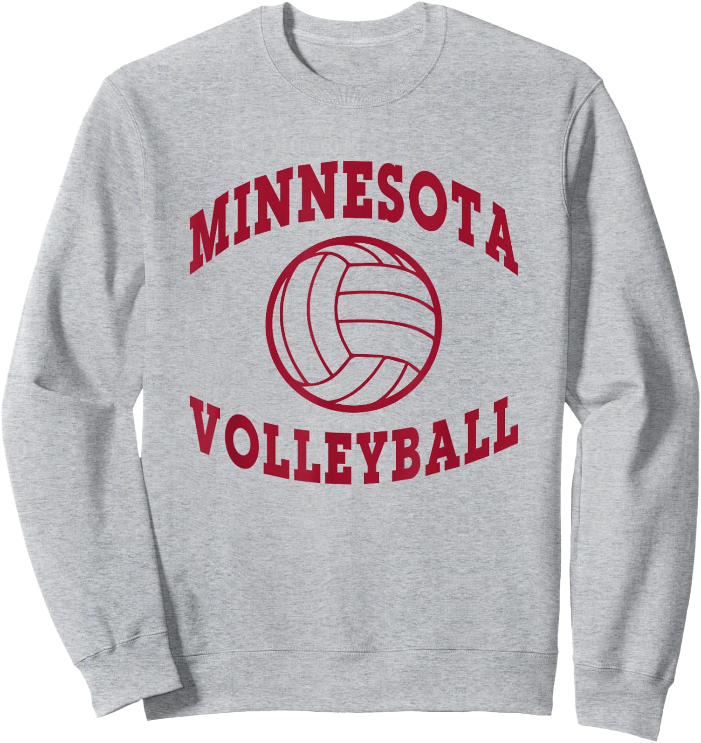 Minnesota Volleyball Deez -Adults Grey Small Volleyball Sweatshirt - Sweatshirt | Ash