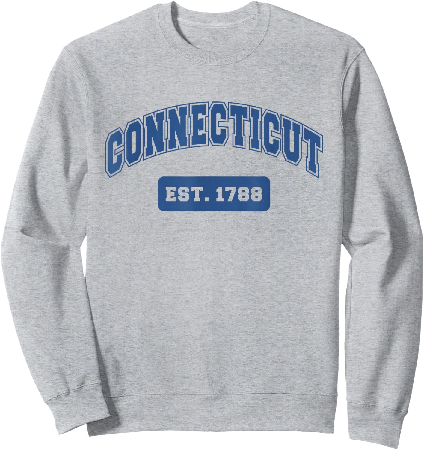 Connecticut 1788 Varsity Retro Style Sweatshirt - Sweatshirt | Ash