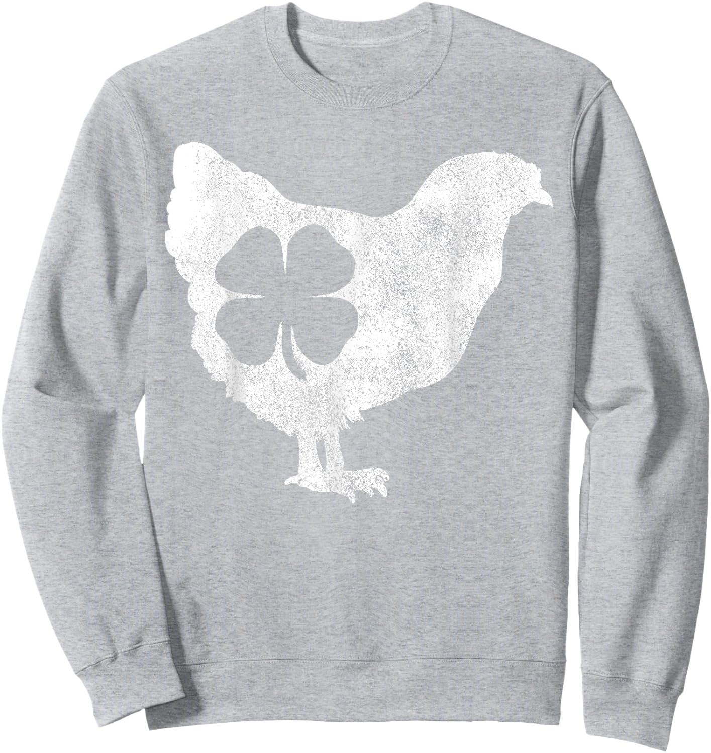 St Patricks Day Shamrock Chicken Hen Bird Saint Paddy's Sweatshirt - Sweatshirt | Ash